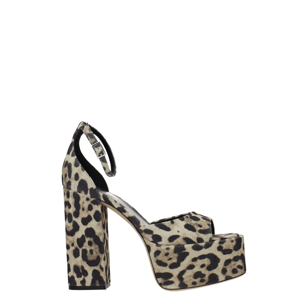 Paris Texas Beige Leather Platforms