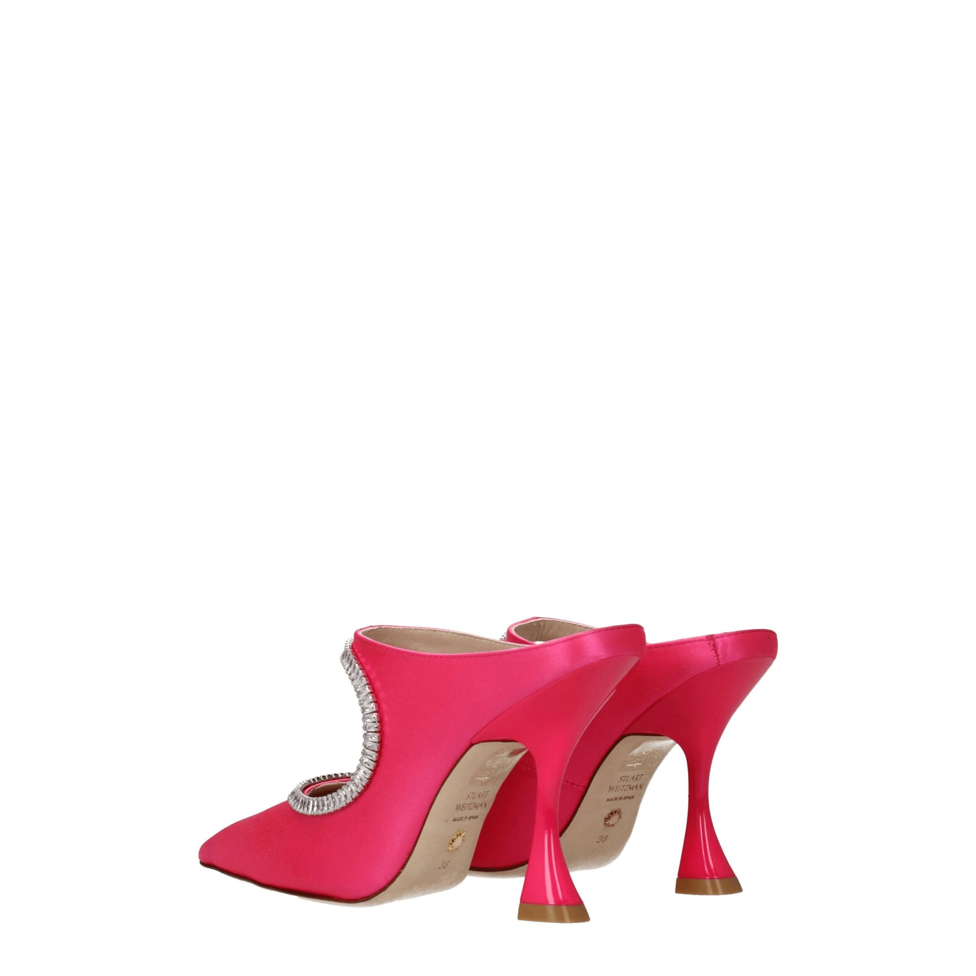 Stuart Weitzman Pink Satin Stiletto Heels Sandals