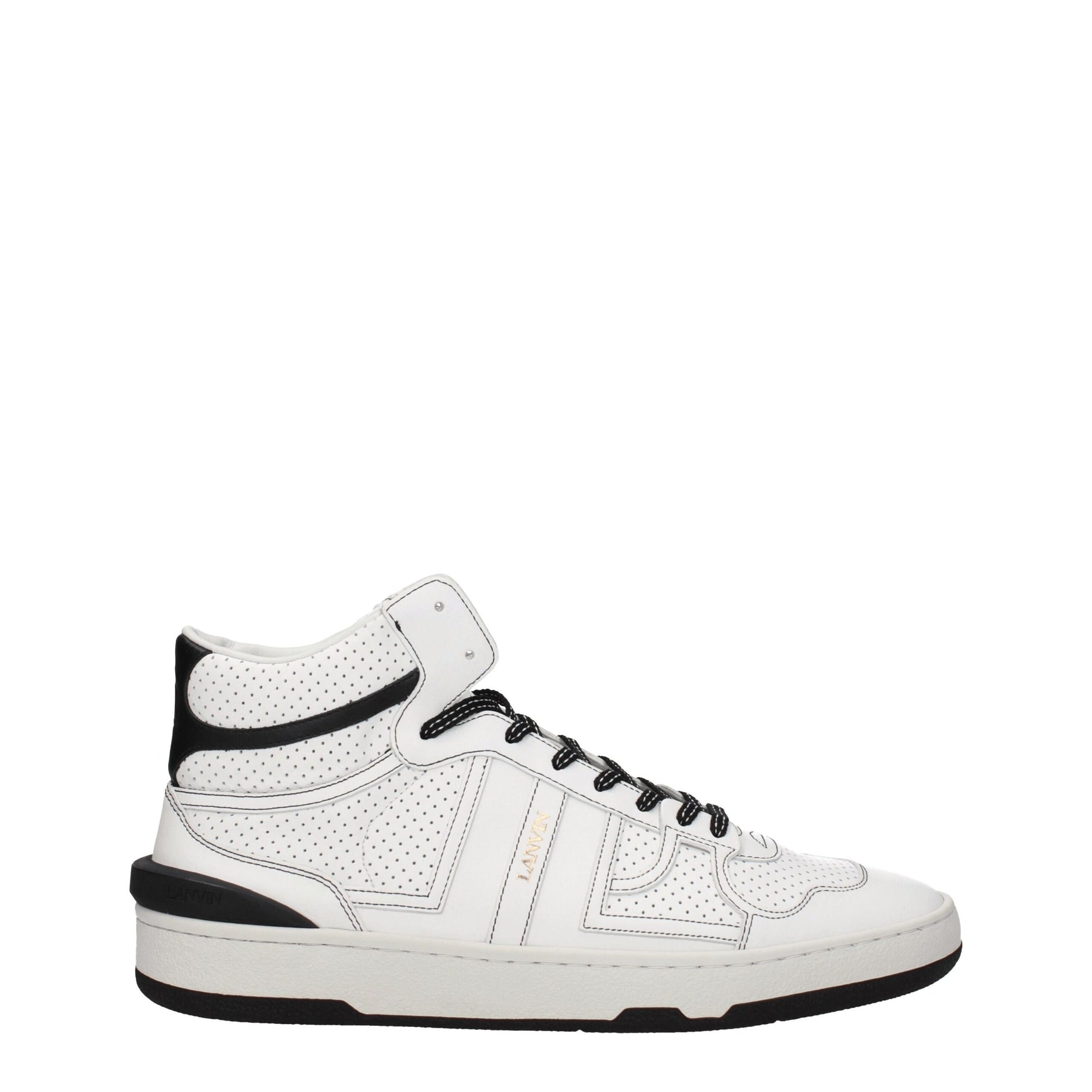 Lanvin White Leather High Tops