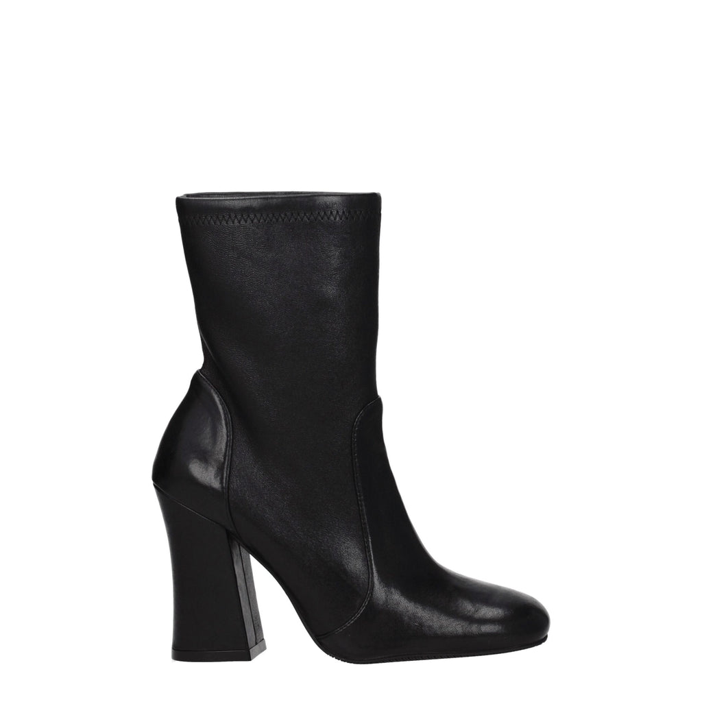 Stuart Weitzman Black Leather Ankle Boots