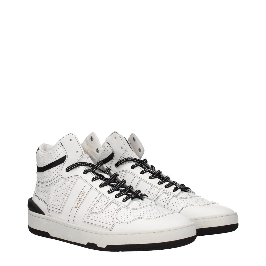 Lanvin White Leather High Tops