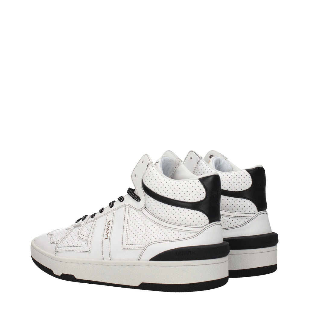 Lanvin White Leather High Tops