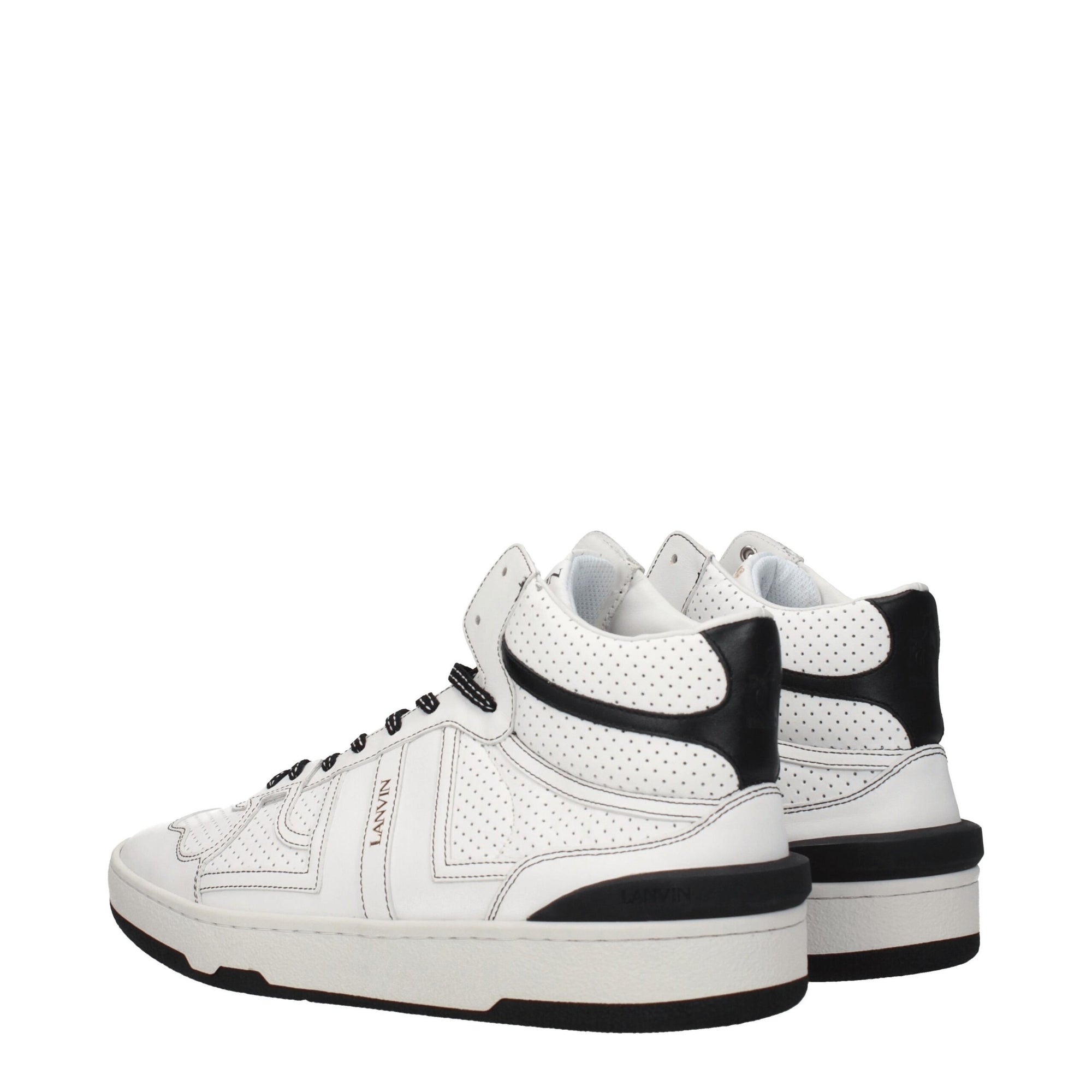 Lanvin White Leather High Tops
