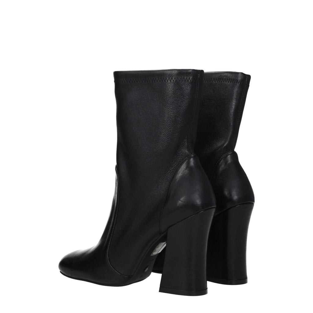 Stuart Weitzman Black Leather Ankle Boots