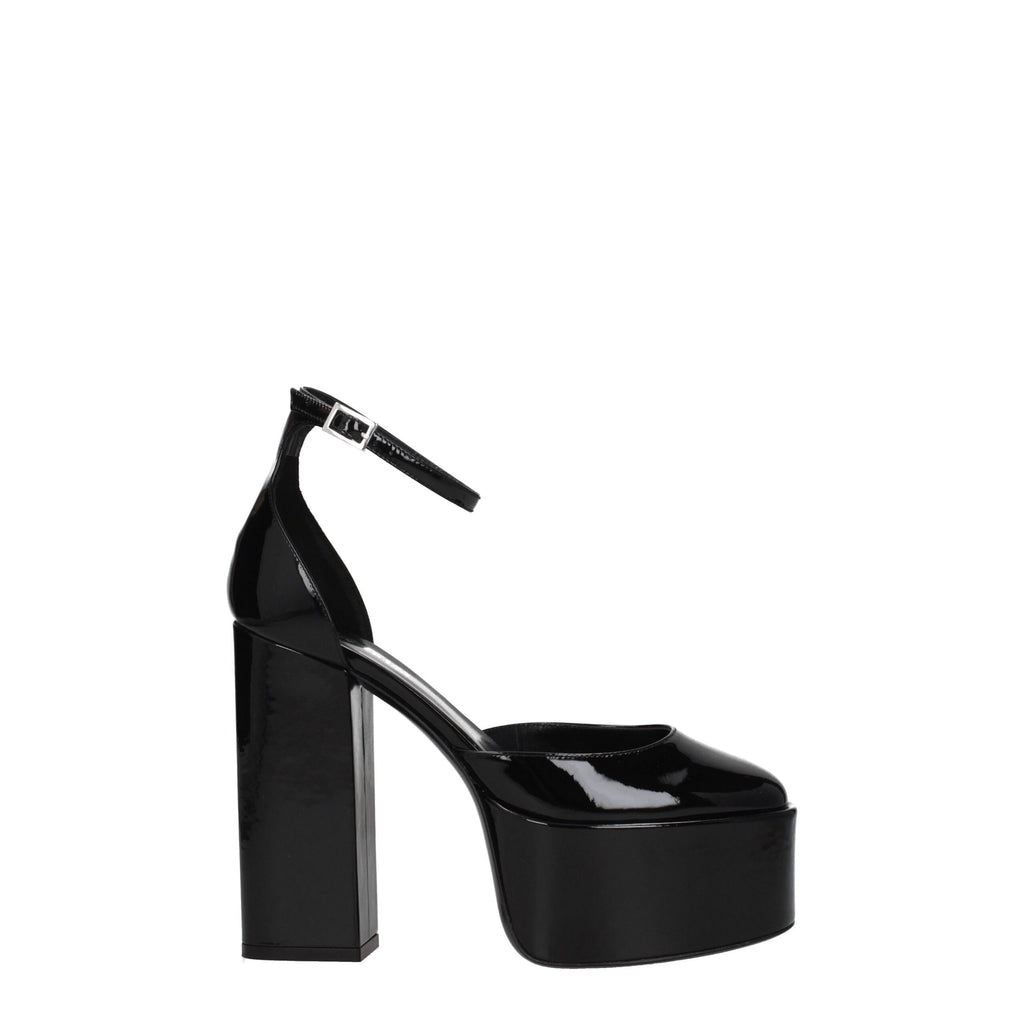 Paris Texas Black Leather Platforms