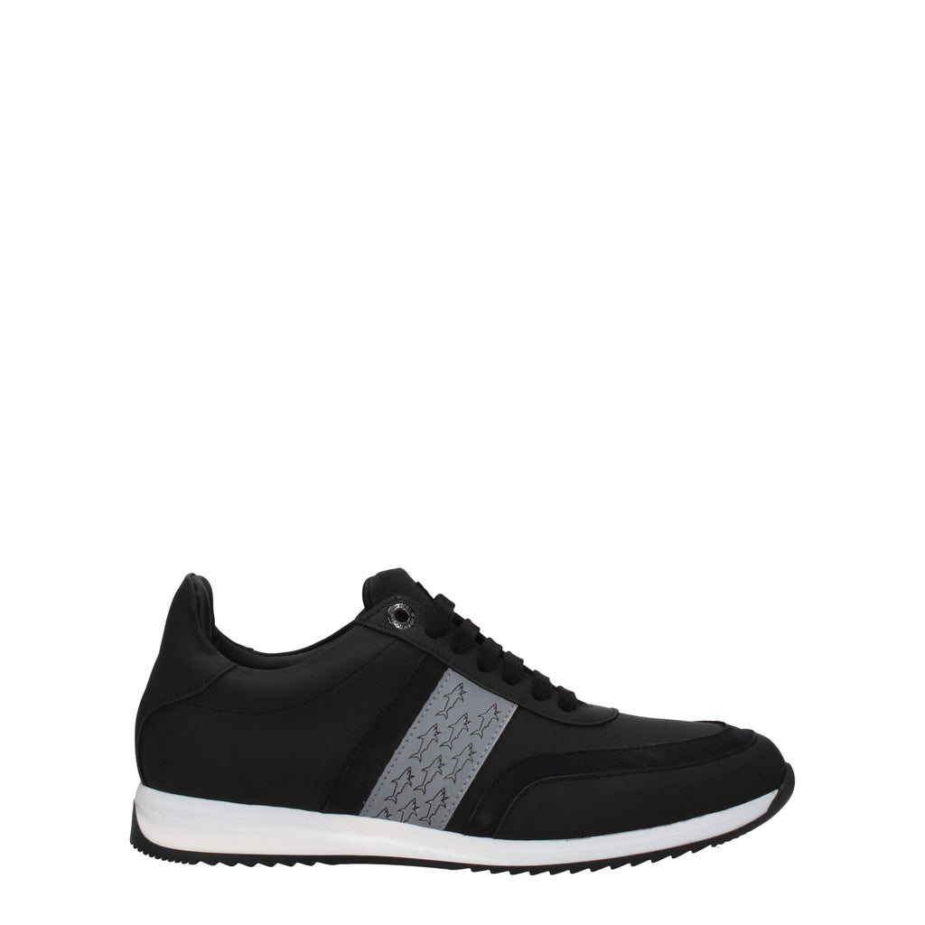 Paul & Shark Black Leather Athletic Sneakers