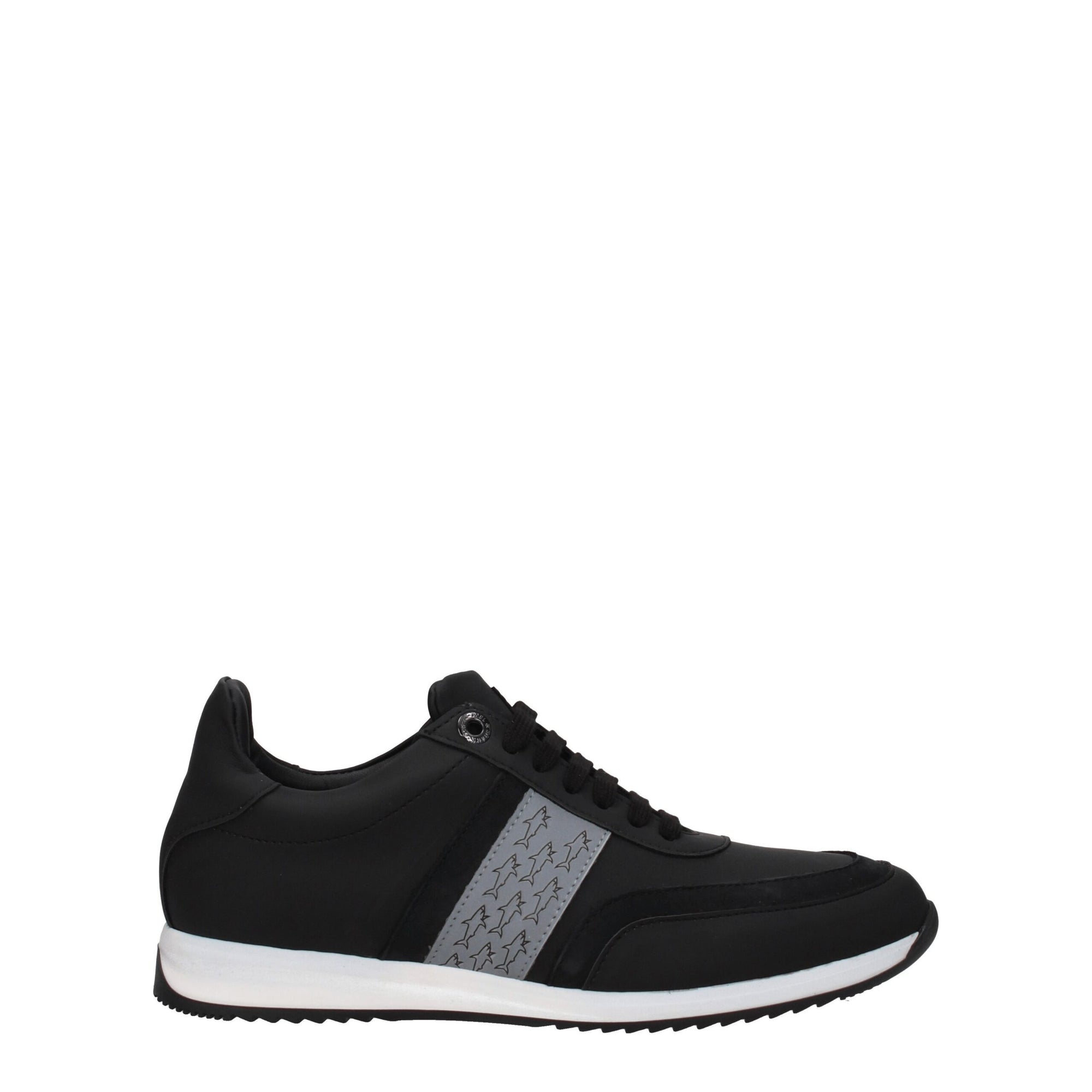 Paul & Shark Black Leather Athletic Sneakers