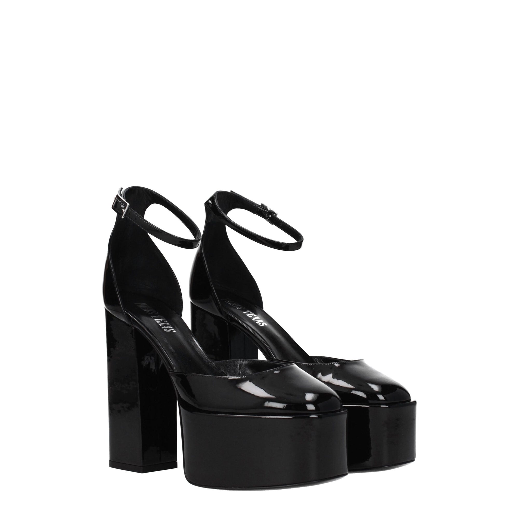 Paris Texas Black Leather Platforms