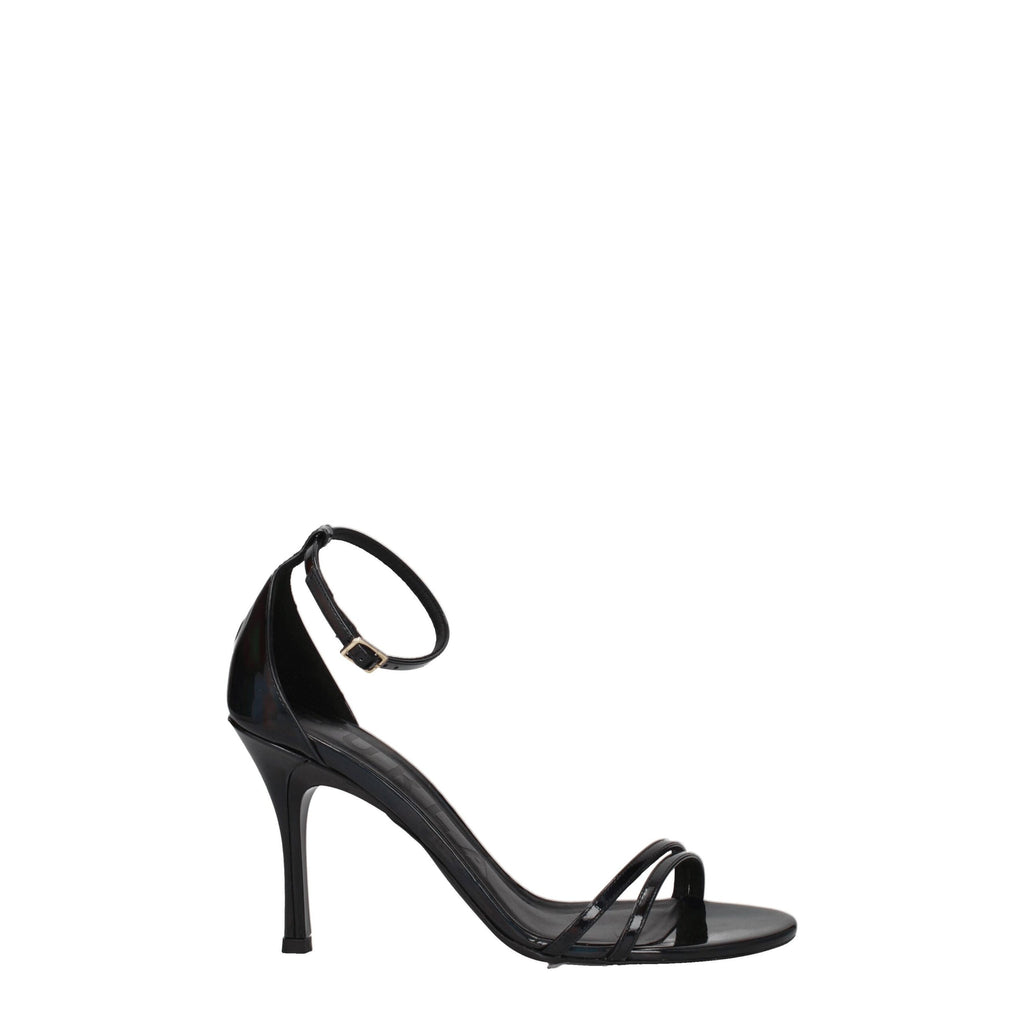 Furla Black Leather Stiletto Heels Sandals