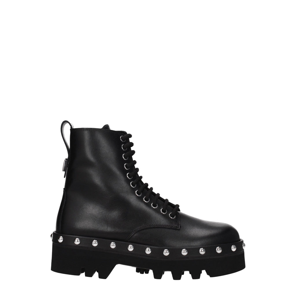 Furla Black Leather Ankle Boots