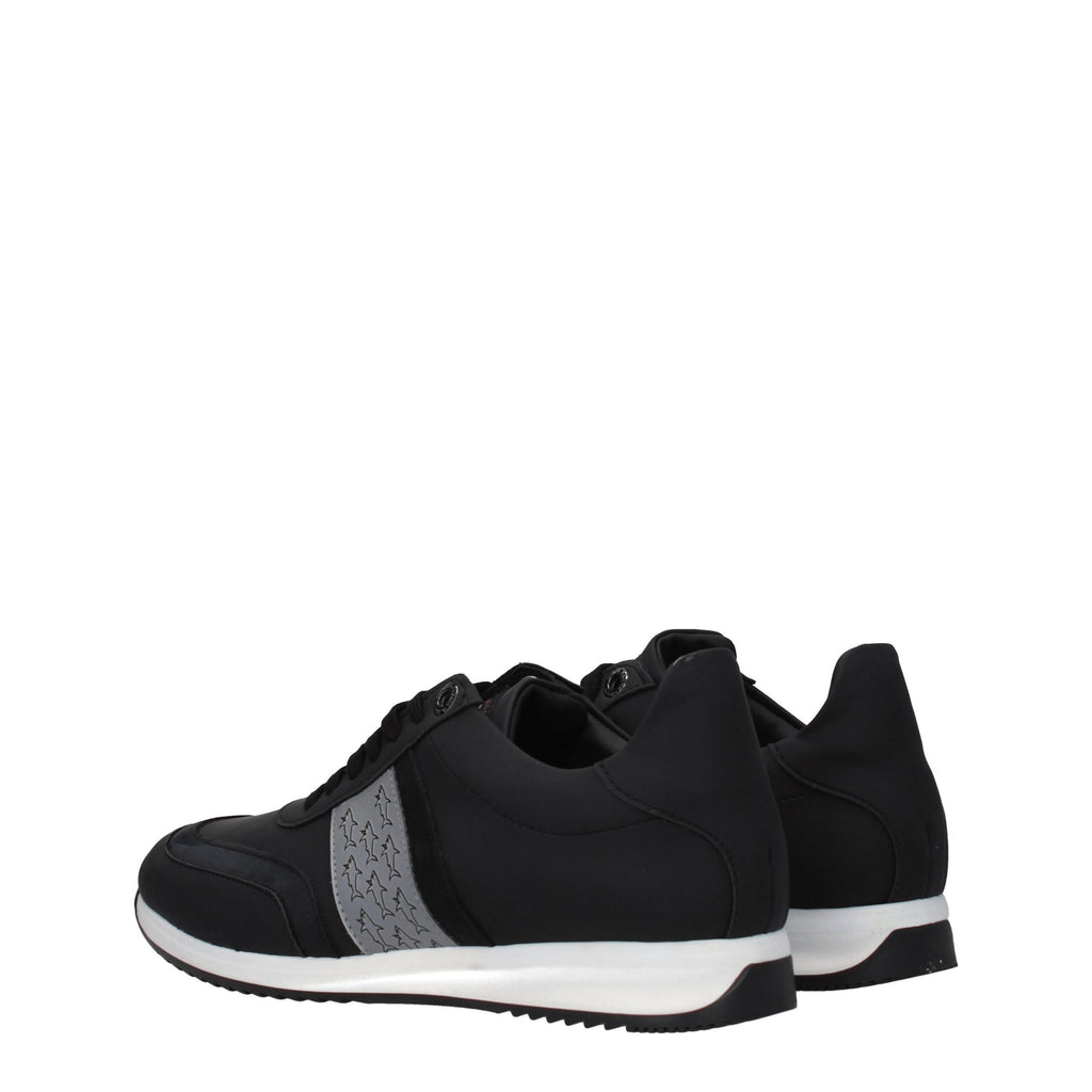 Paul & Shark Black Leather Athletic Sneakers