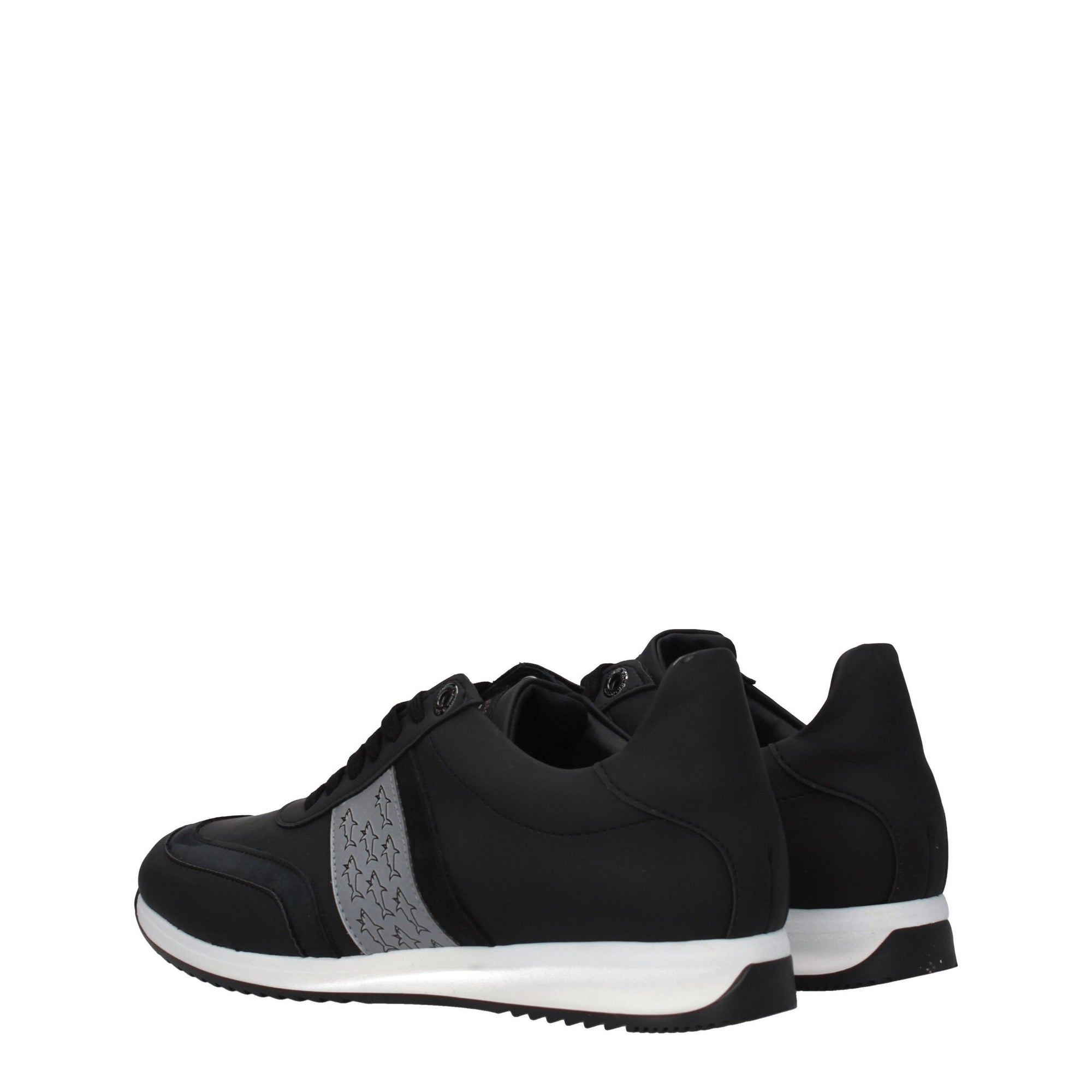 Paul & Shark Black Leather Athletic Sneakers