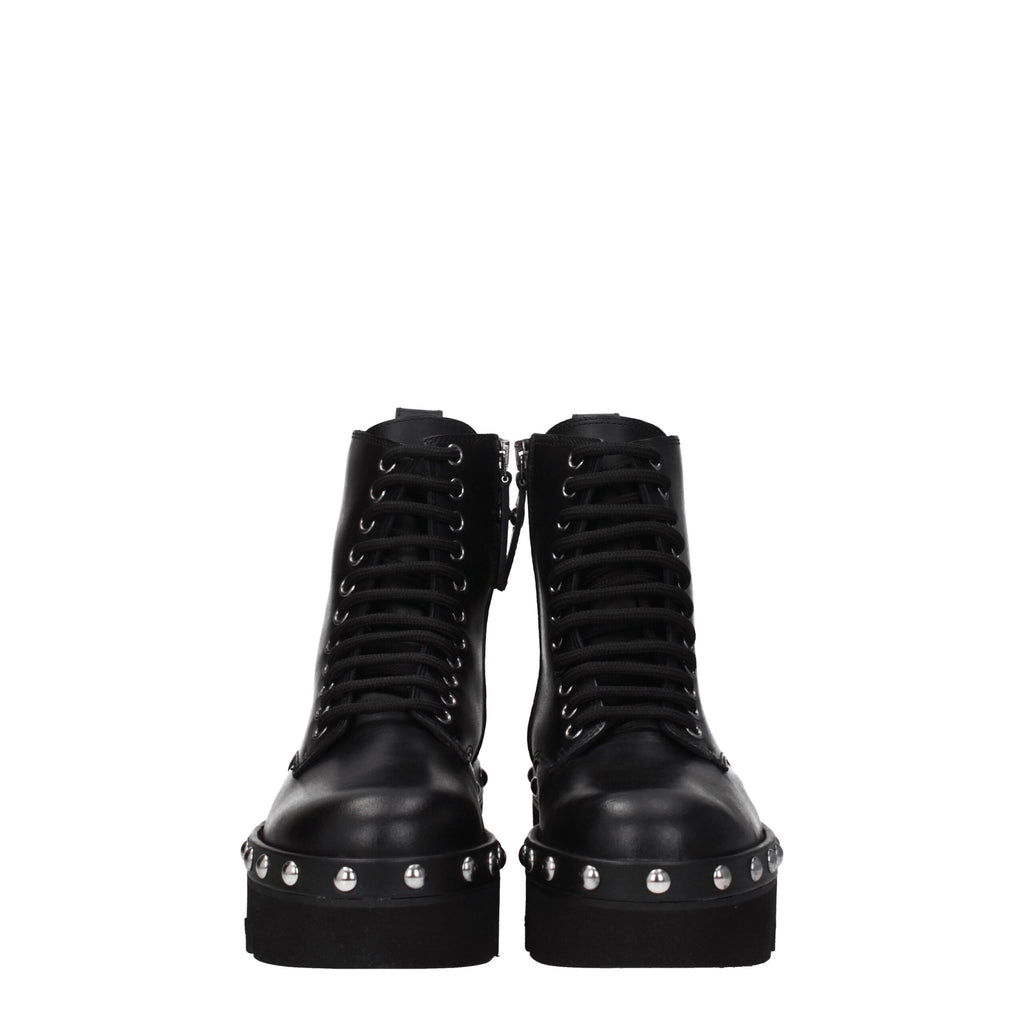 Furla Black Leather Ankle Boots