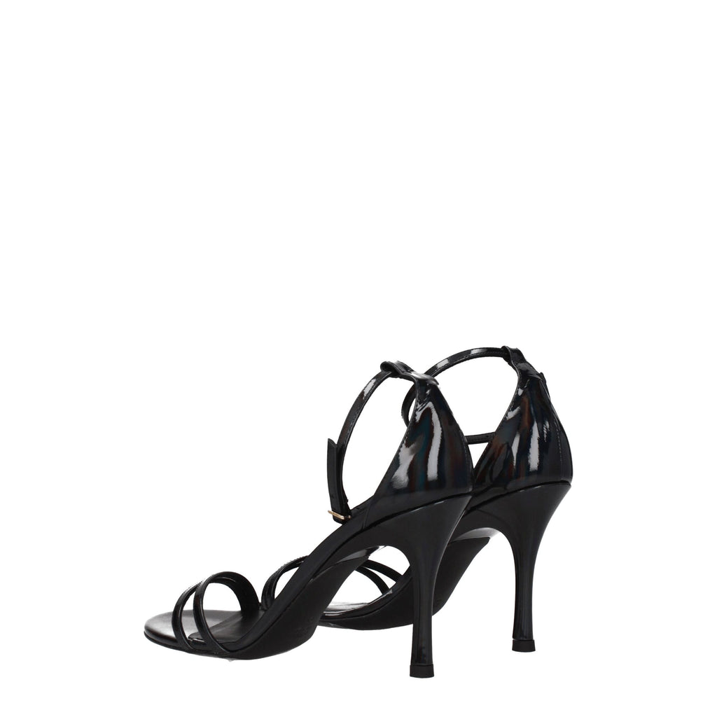 Furla Black Leather Stiletto Heels Sandals