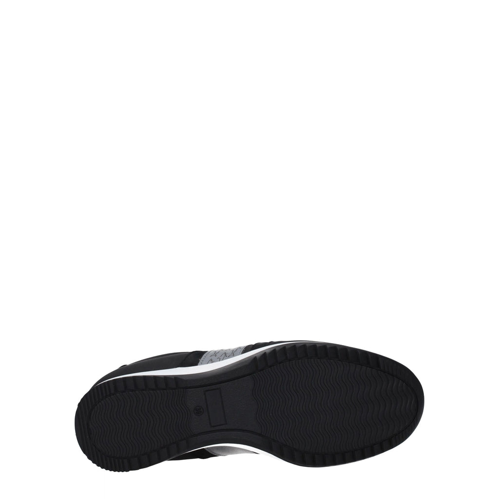 Paul & Shark Black Leather Athletic Sneakers