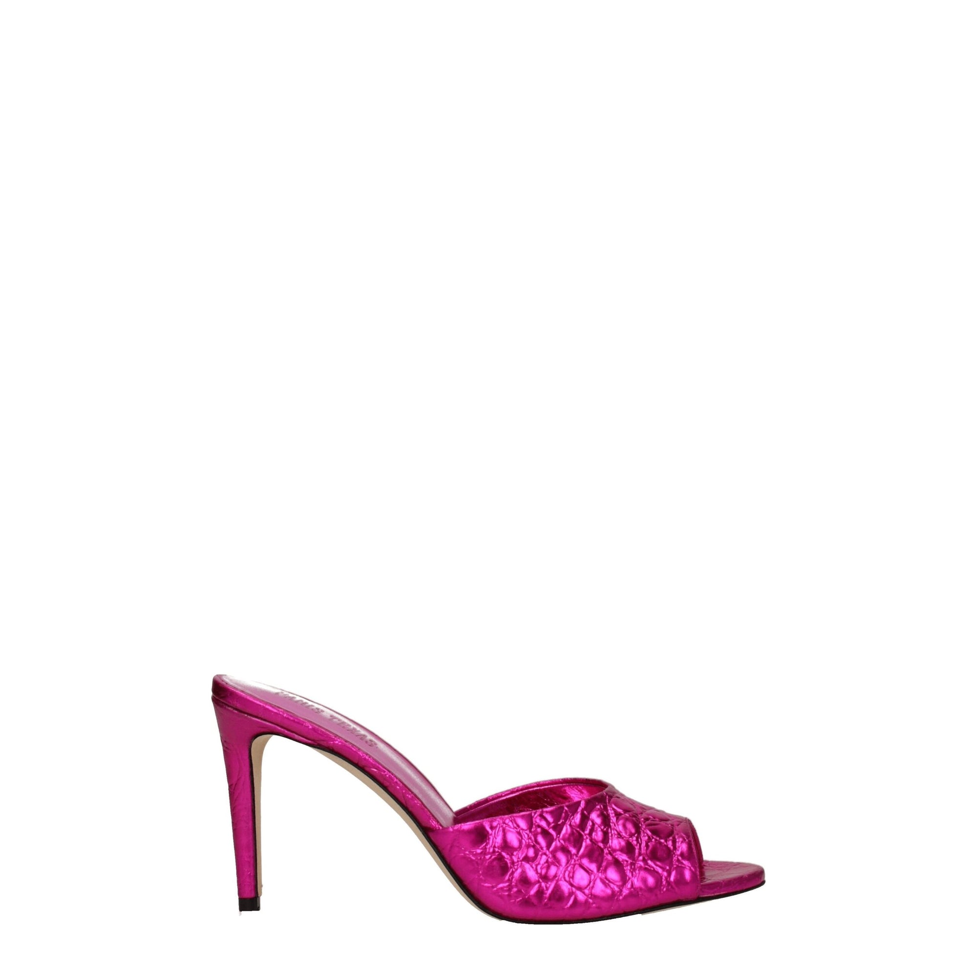 Paris Texas Pink Leather Stiletto Heels Sandals