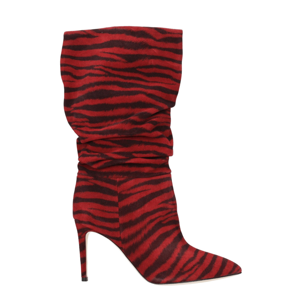 Paris Texas Red Leather Ankle Boots