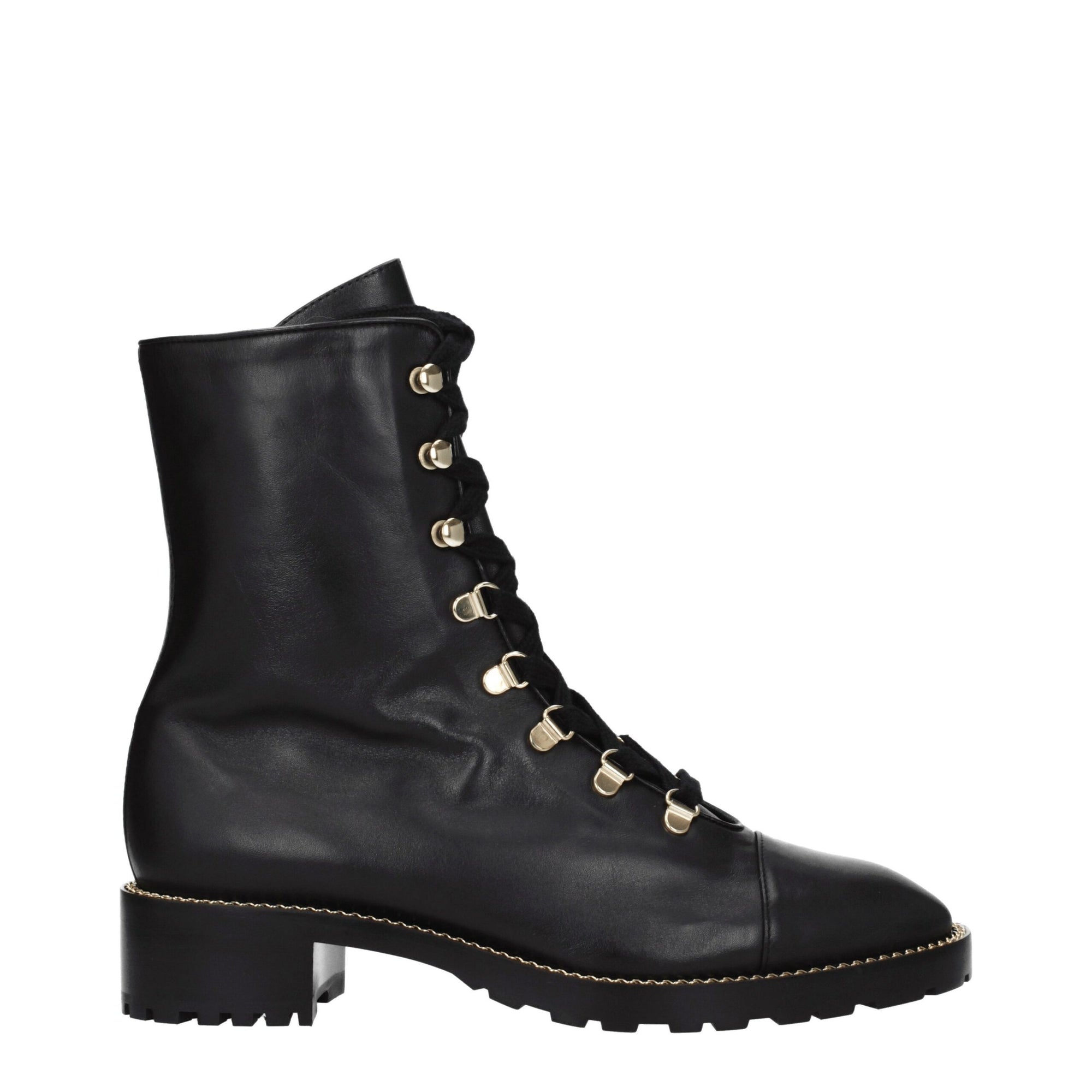 Stuart Weitzman Black Leather Ankle Boots