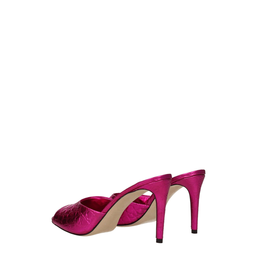 Paris Texas Pink Leather Stiletto Heels Sandals