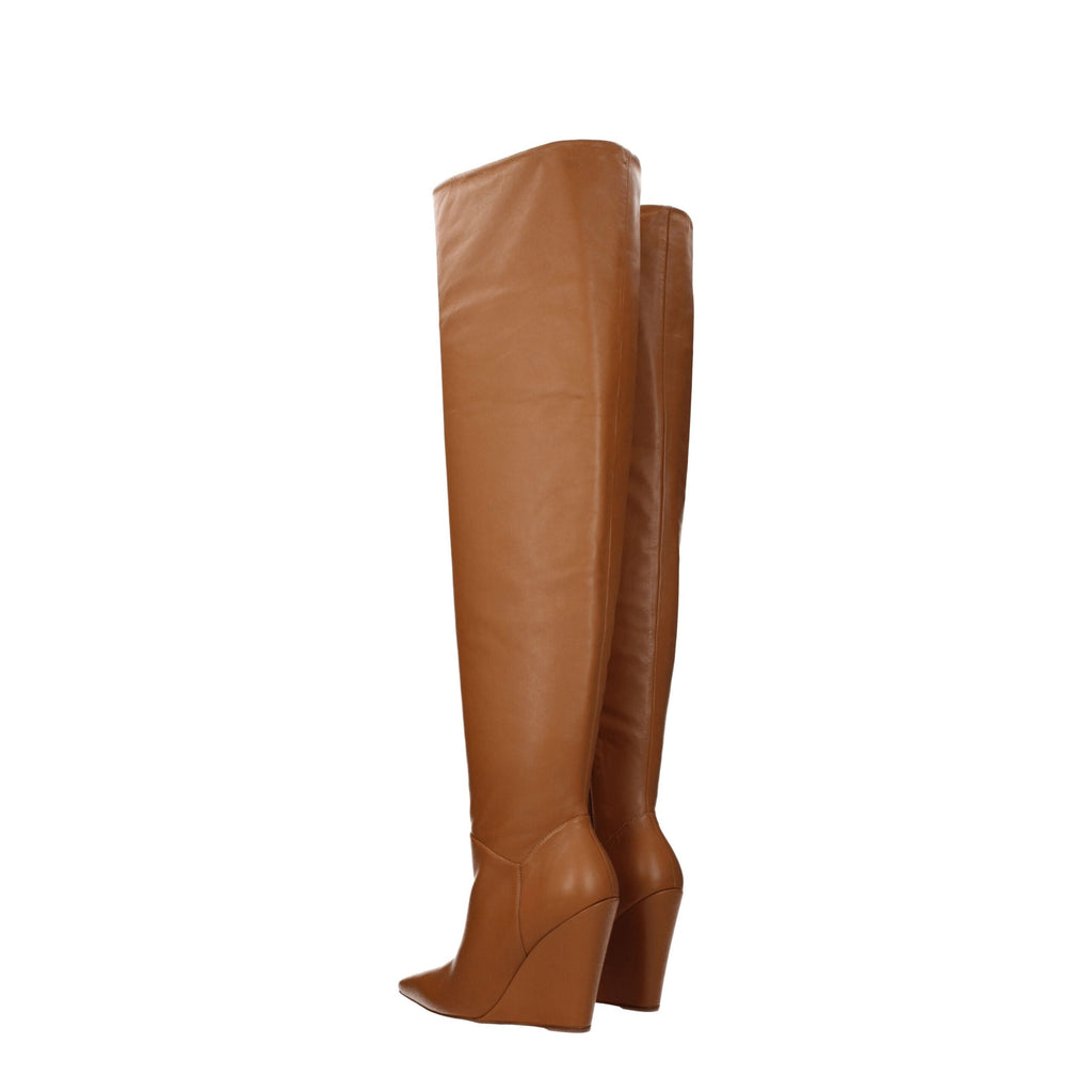 Stuart Weitzman Brown Leather Over The Knee