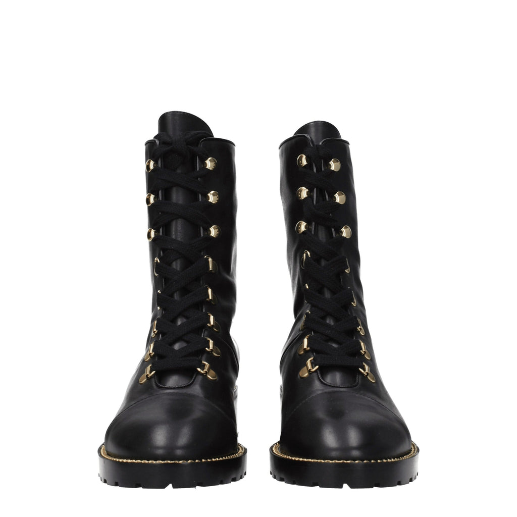 Stuart Weitzman Black Leather Ankle Boots