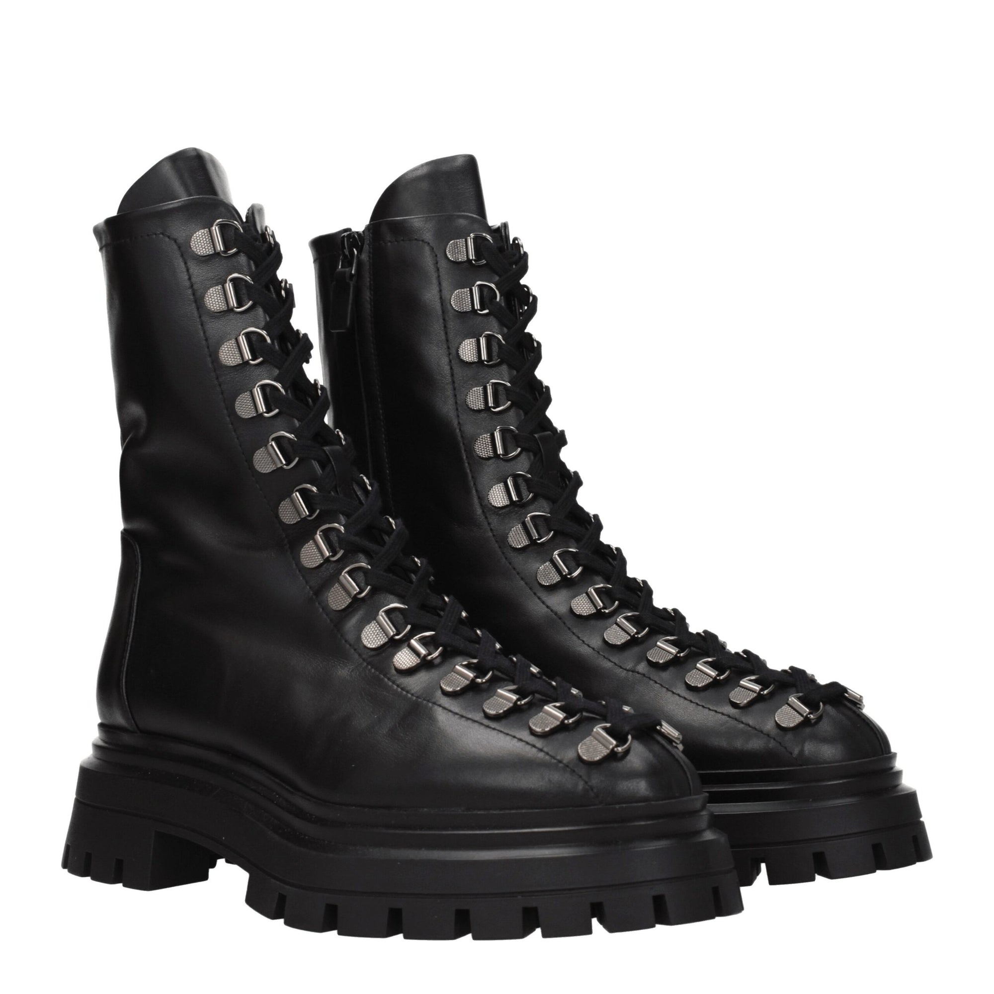 Stuart Weitzman Black Leather Ankle Boots