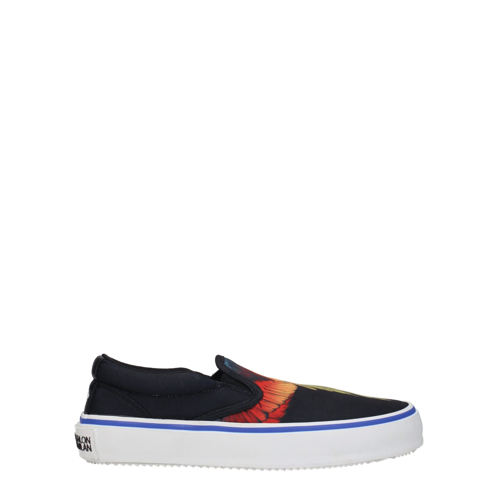 Marcelo Burlon Black Fabric Slip-On Loafers