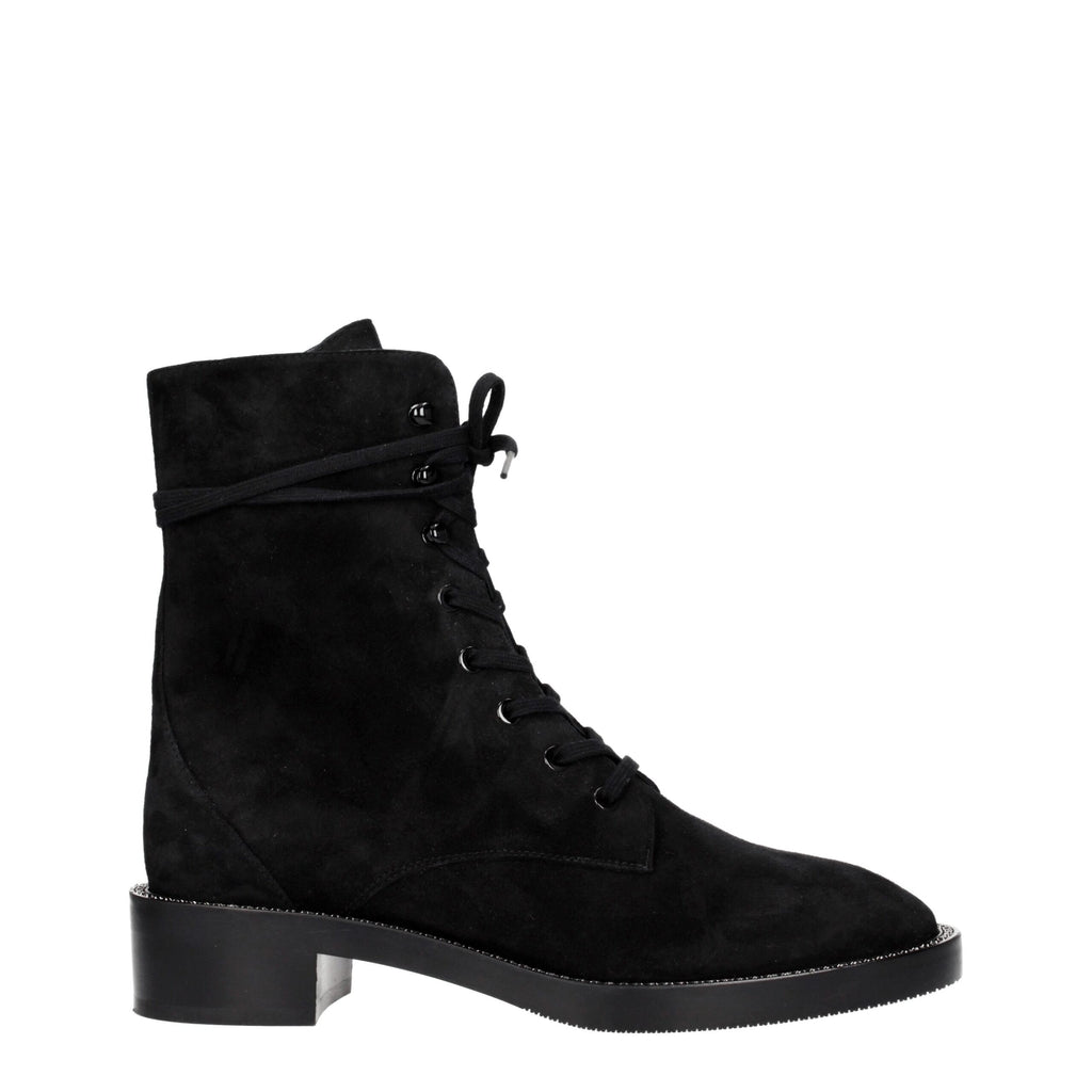 Stuart Weitzman Black Leather Ankle Boots