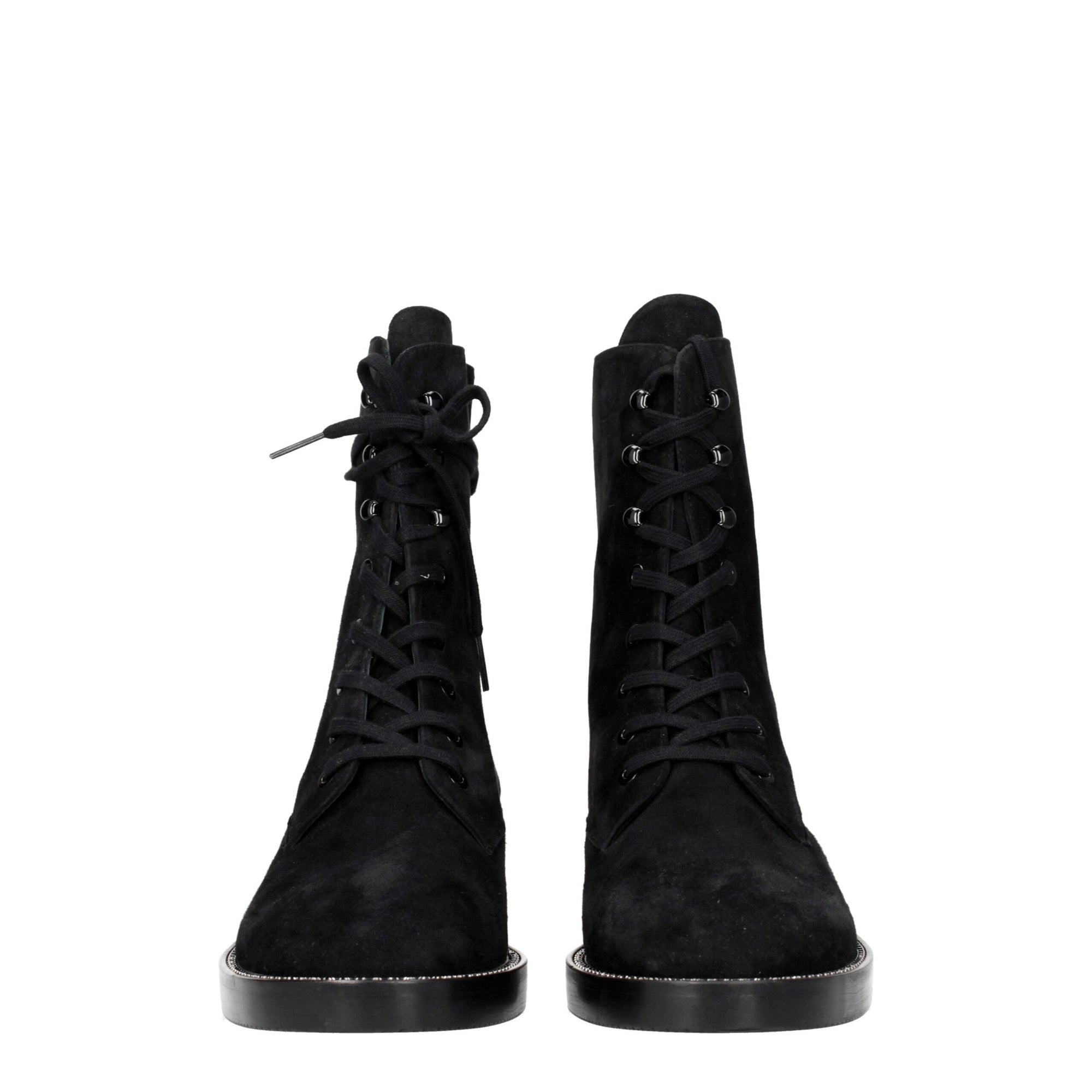 Stuart Weitzman Black Leather Ankle Boots