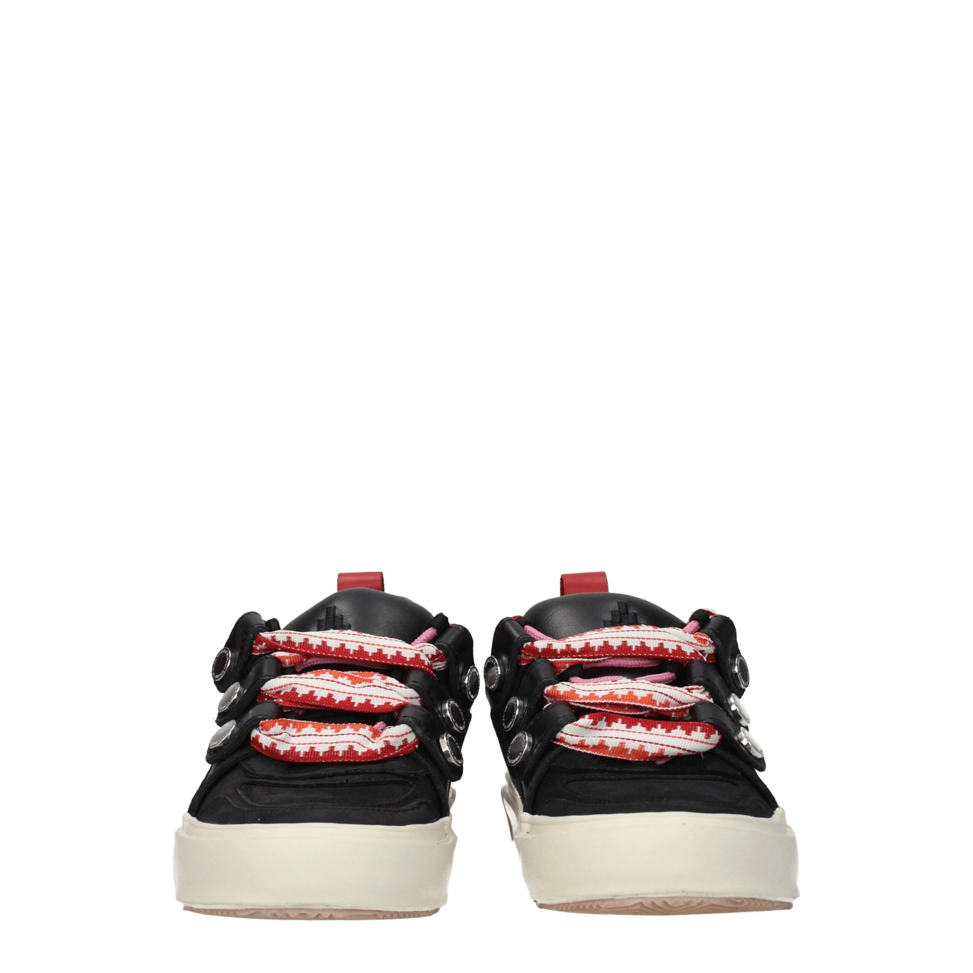 Marcelo Burlon Black Leather Low Tops