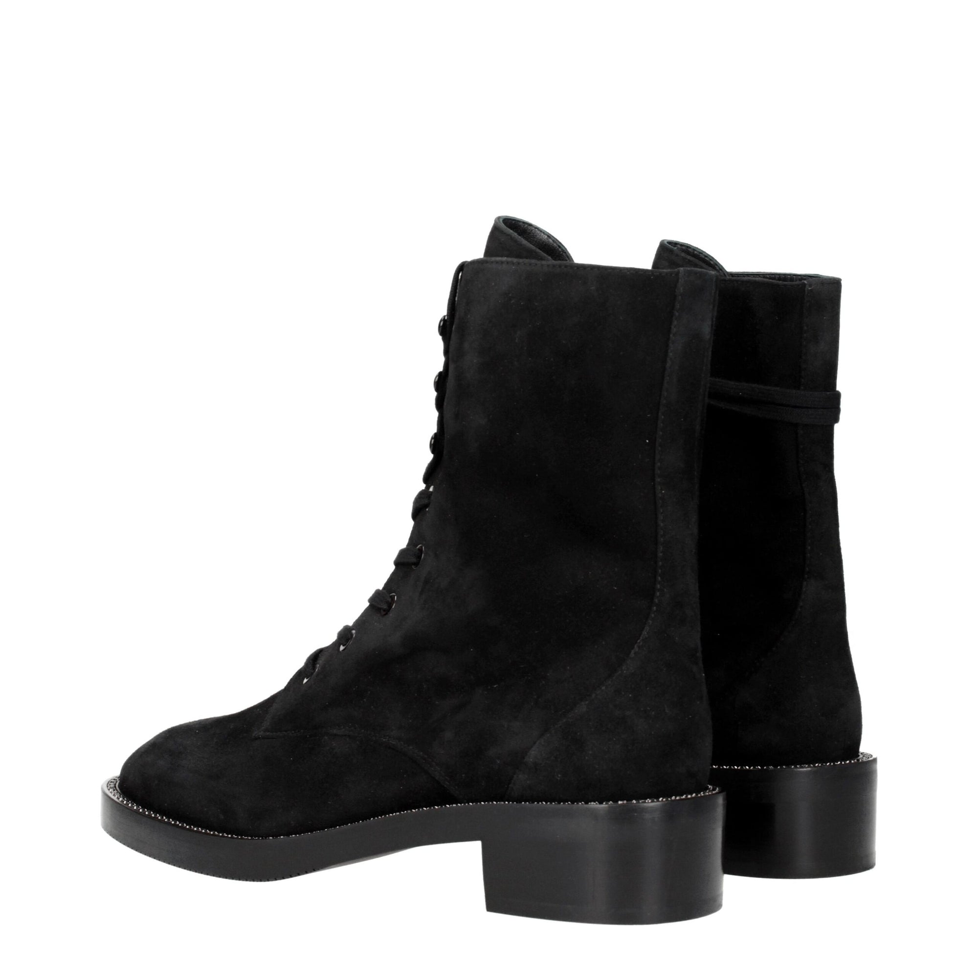 Stuart Weitzman Black Leather Ankle Boots