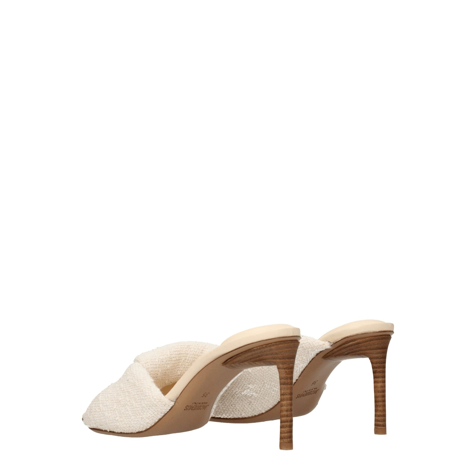 Jacquemus Beige Fabric Stiletto Heels Sandals