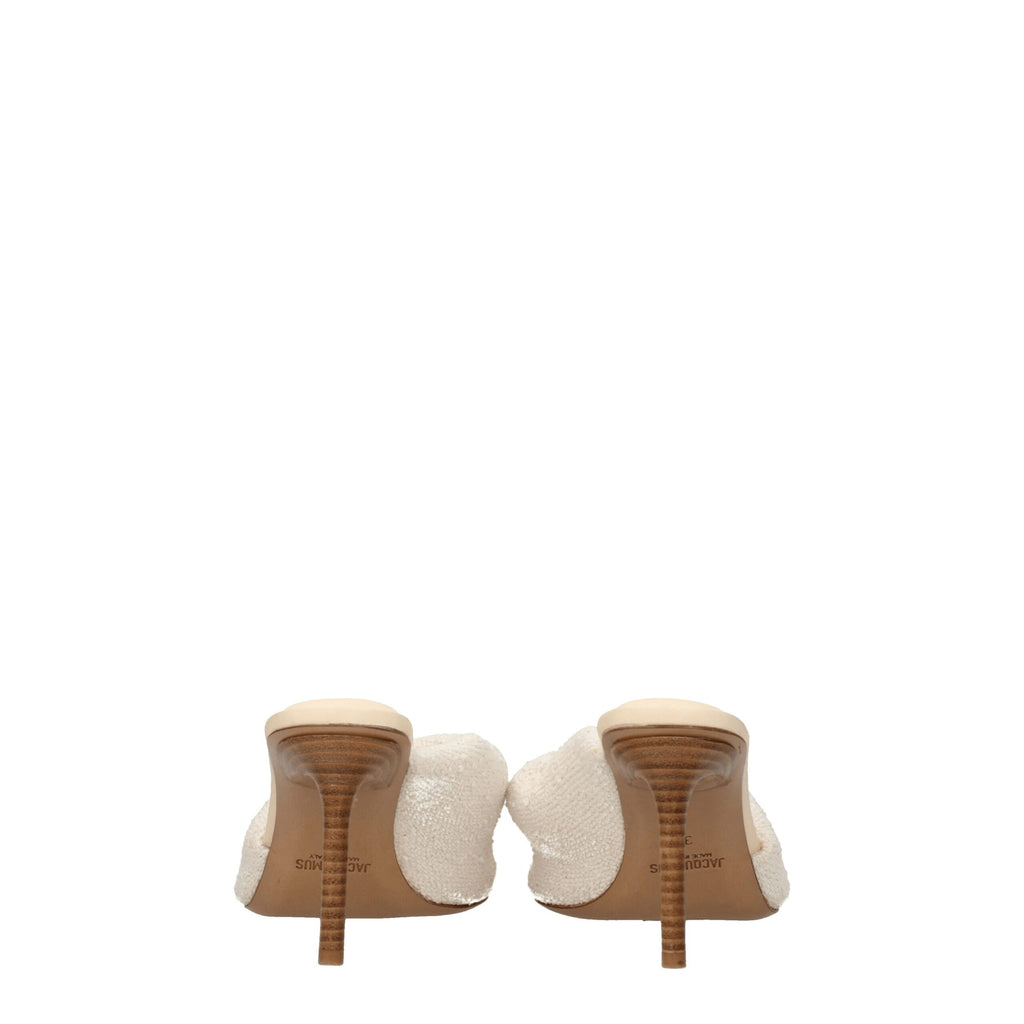 Jacquemus Beige Fabric Stiletto Heels Sandals