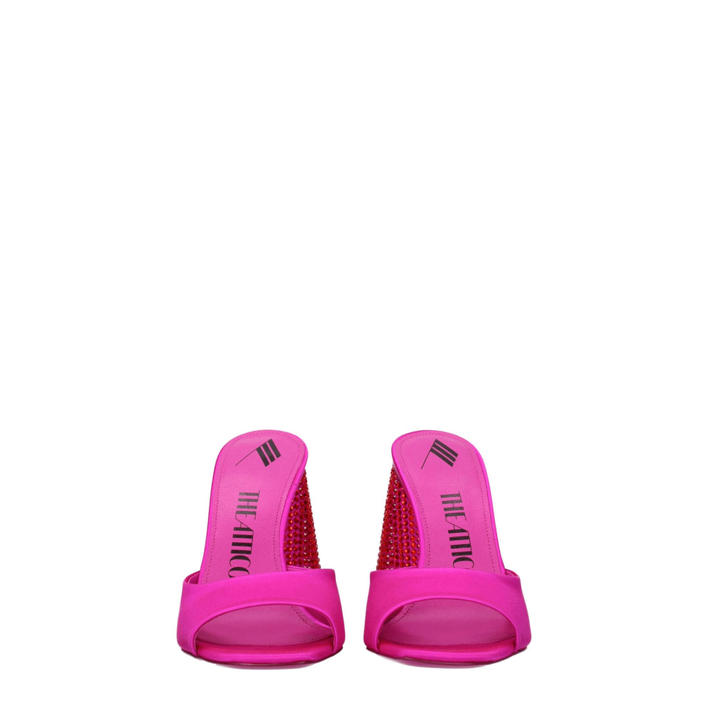 The Attico Pink Satin Platforms