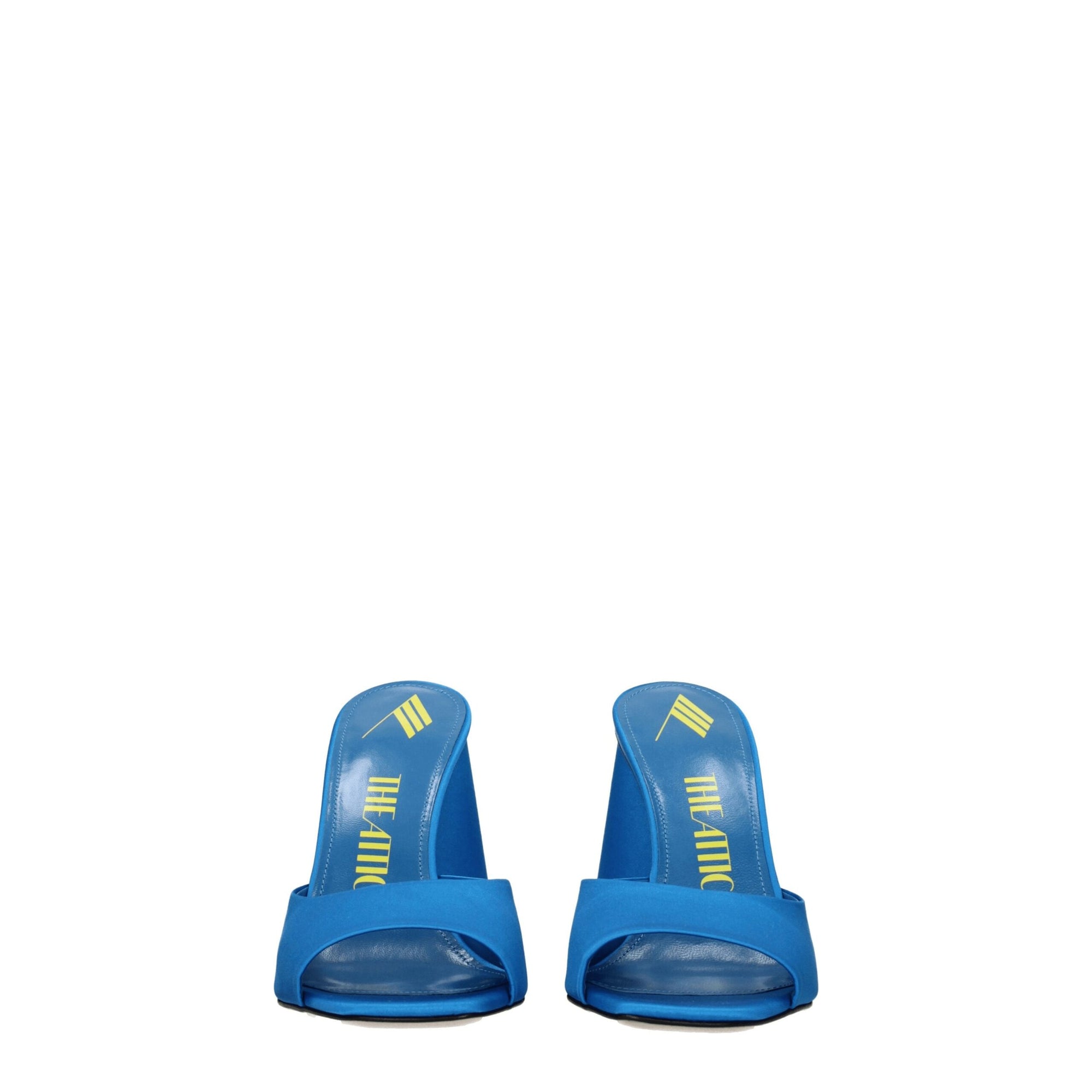 The Attico Light Blue Satin Platforms