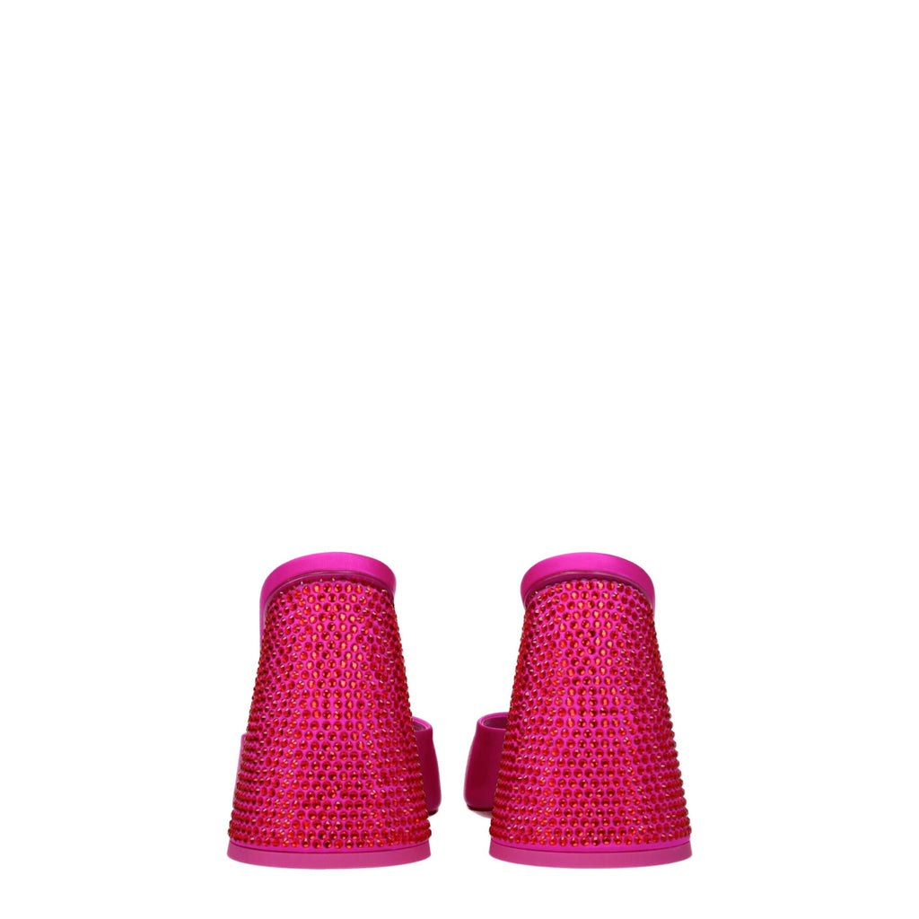 The Attico Pink Satin Platforms