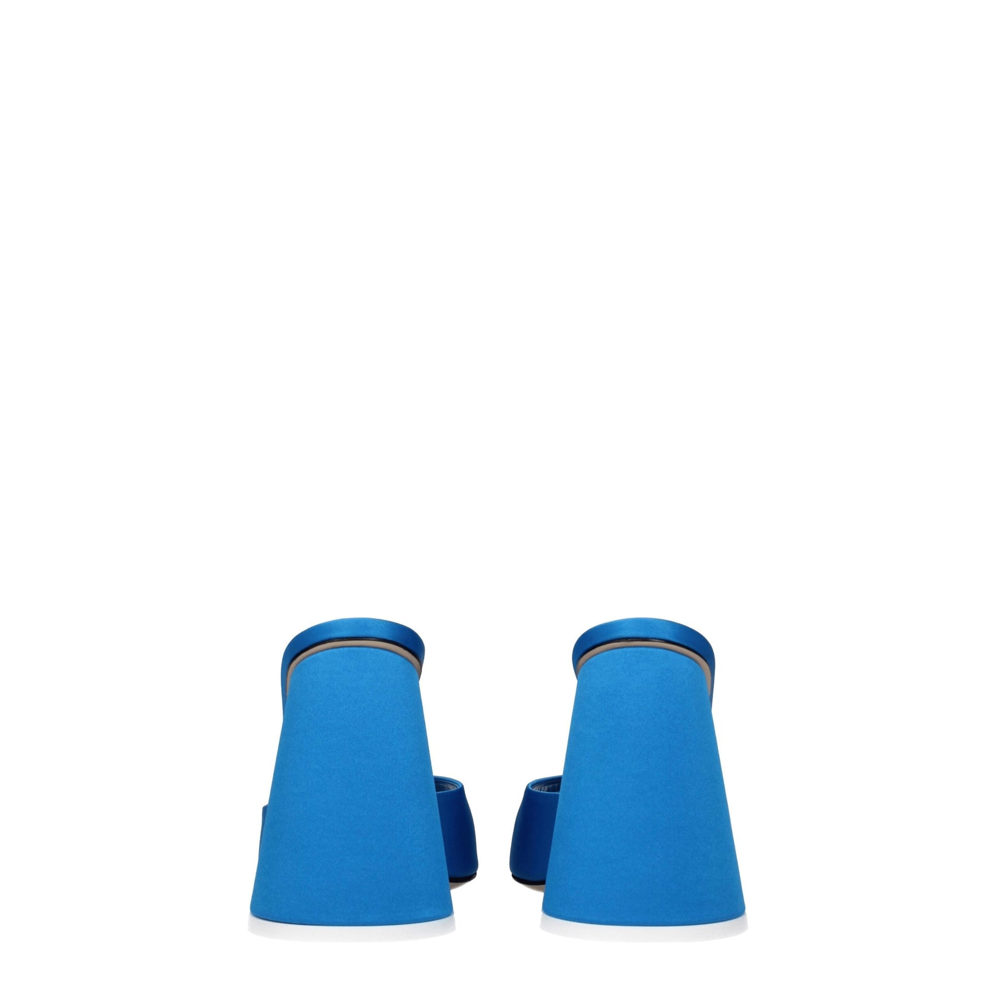 The Attico Light Blue Satin Platforms