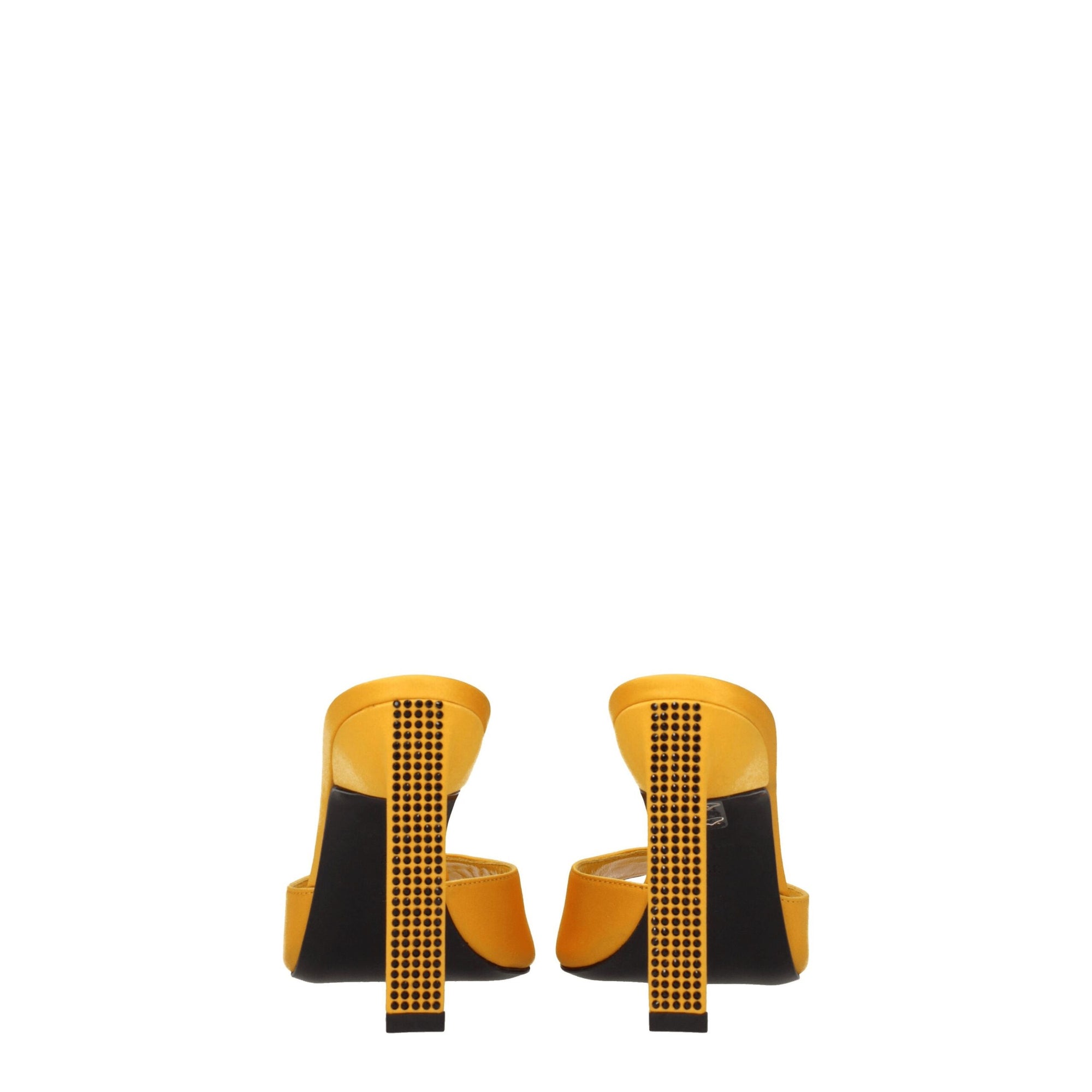 The Attico Orange Satin Stiletto Heels Sandals