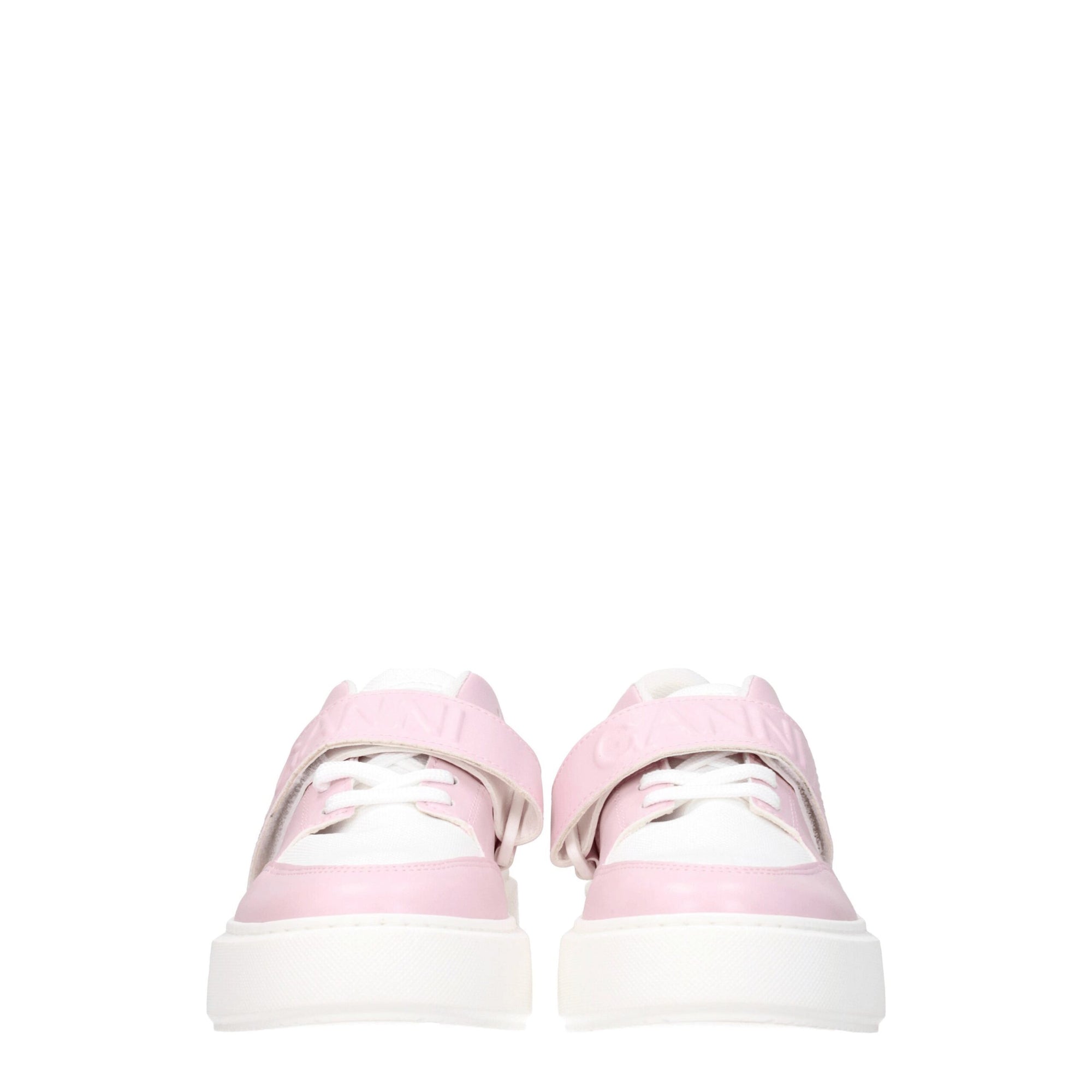Ganni Pink Leather Low Tops