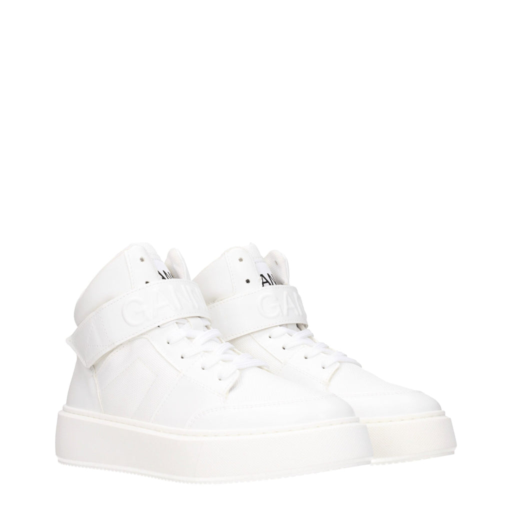 Ganni White Leather High Tops