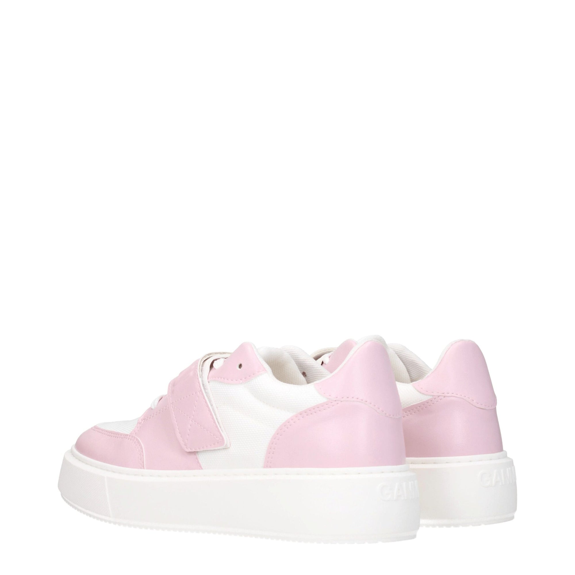 Ganni Pink Leather Low Tops