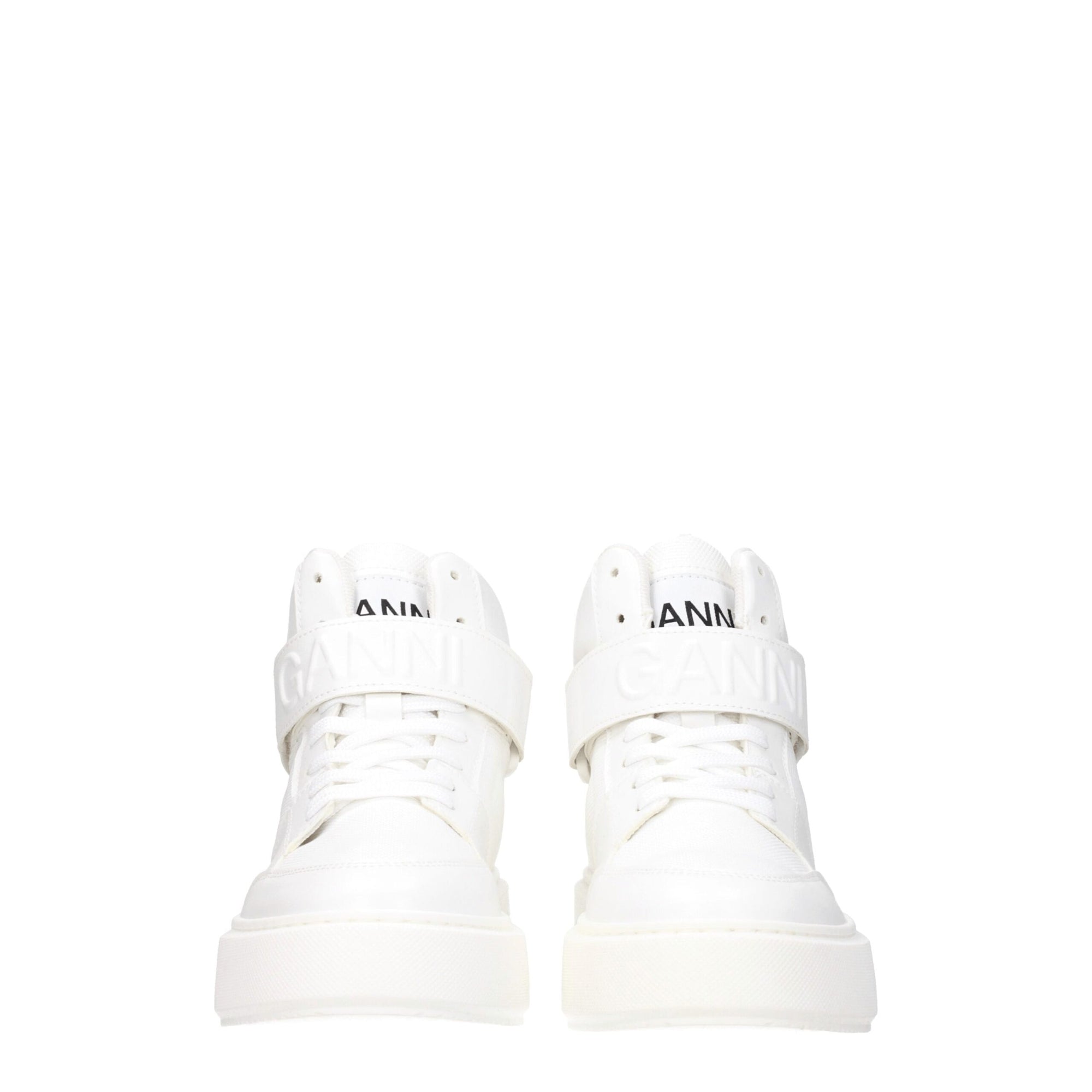 Ganni White Leather High Tops