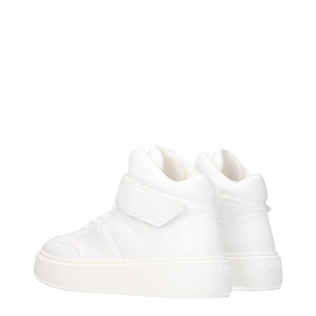 Ganni White Leather High Tops