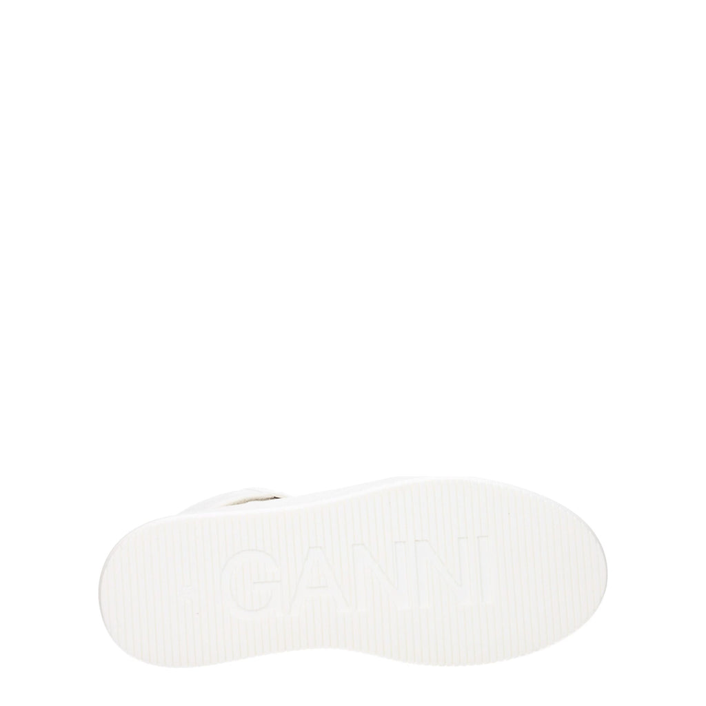 Ganni White Leather High Tops