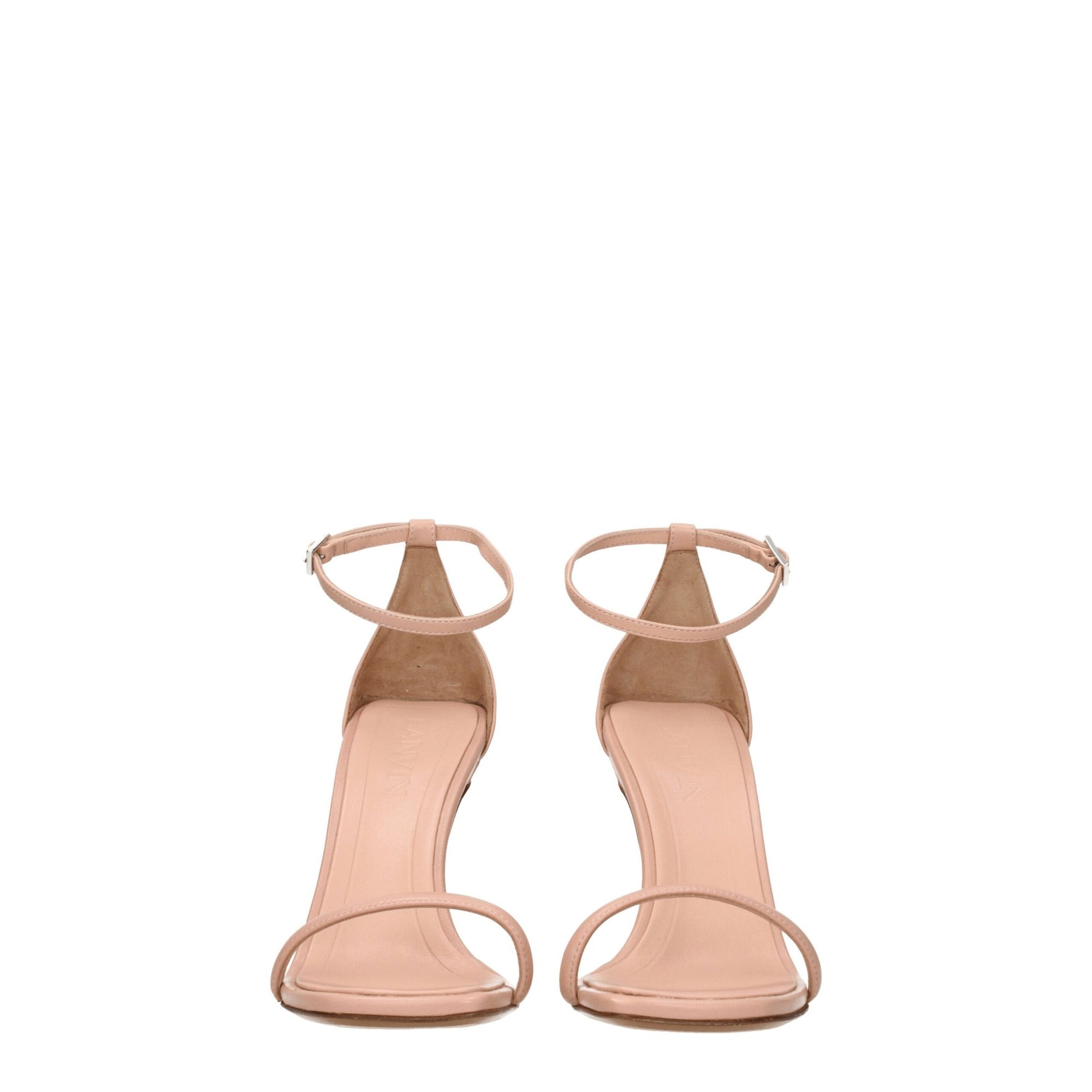 Lanvin Pink Leather Stiletto Heels Sandals