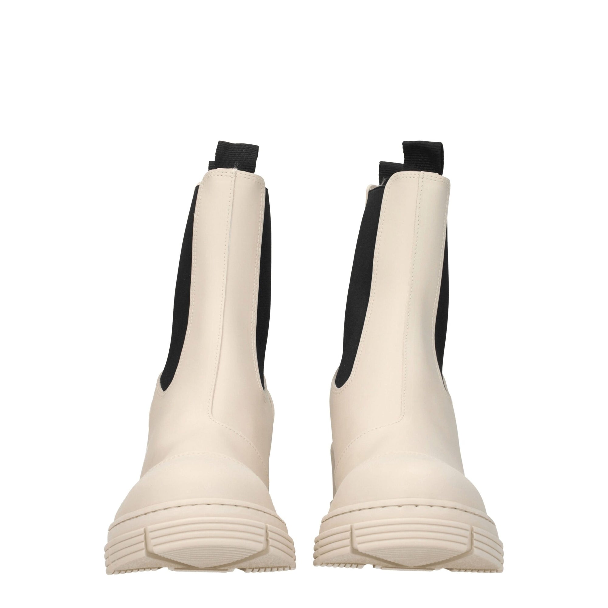 Ganni Gray Cotton Ankle Boots