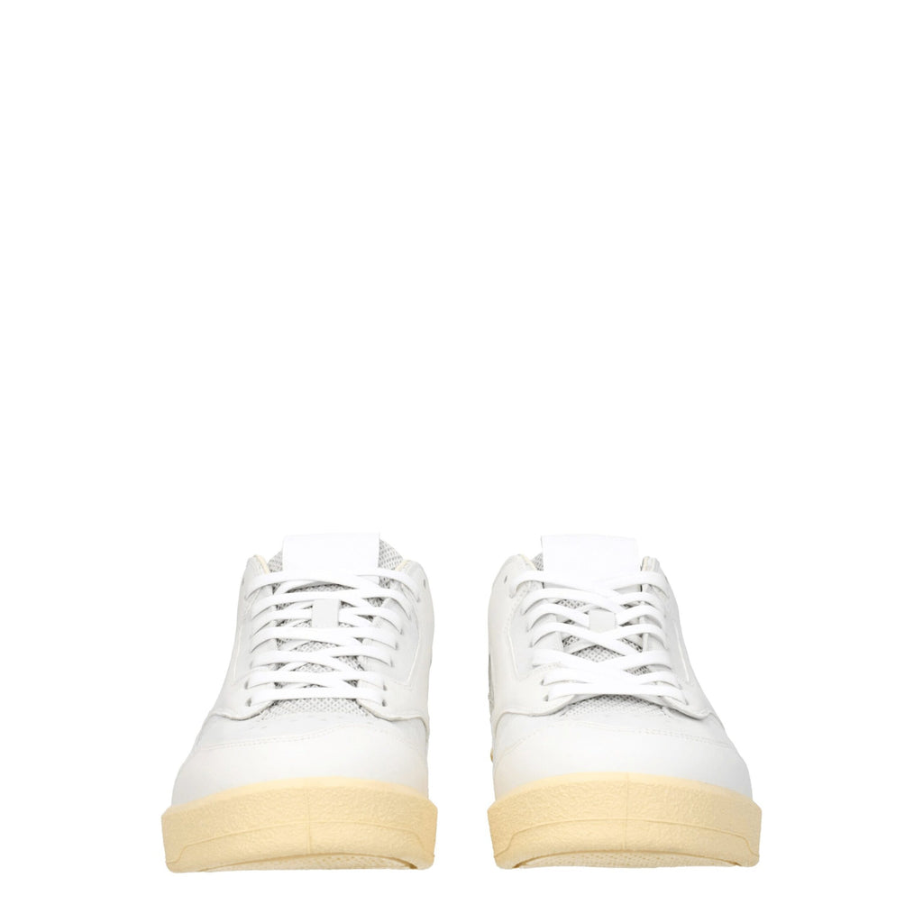 Jil Sander White Leather Low Tops