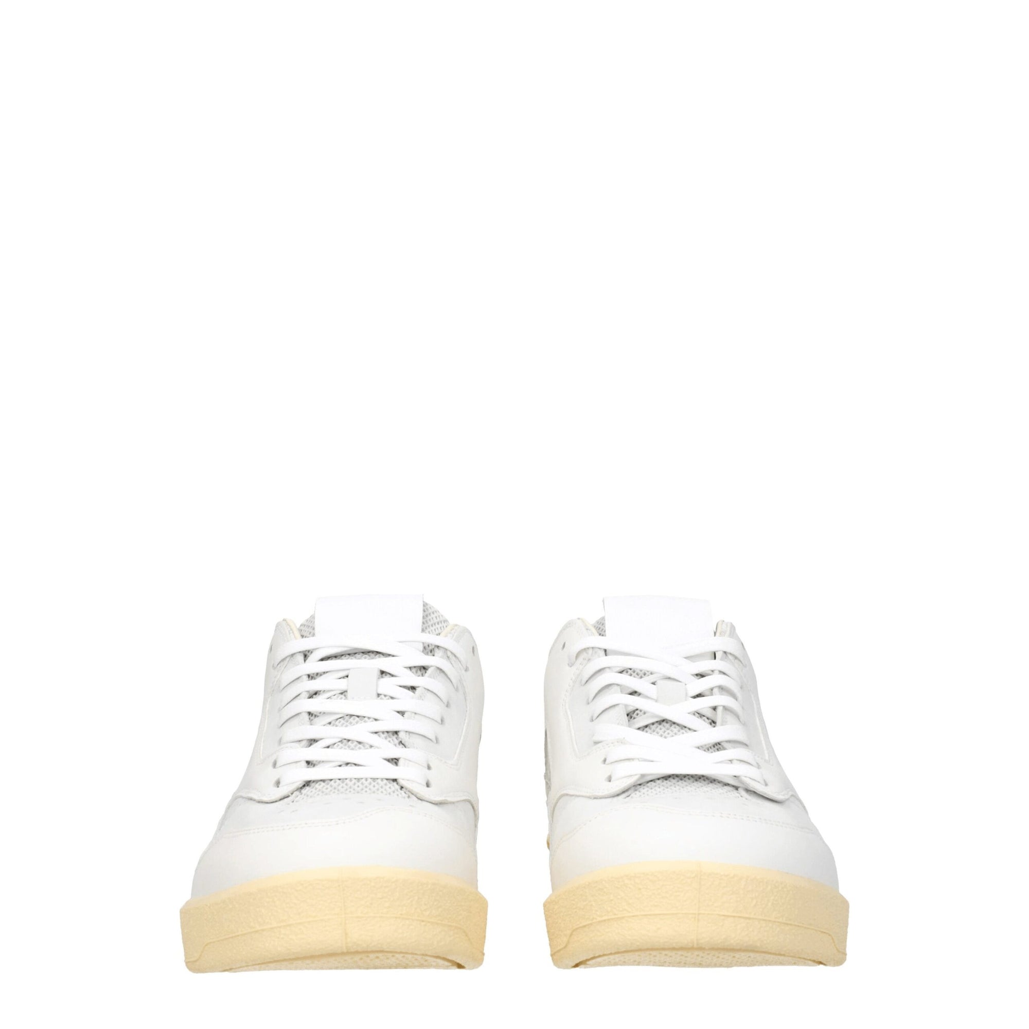 Jil Sander White Leather Low Tops