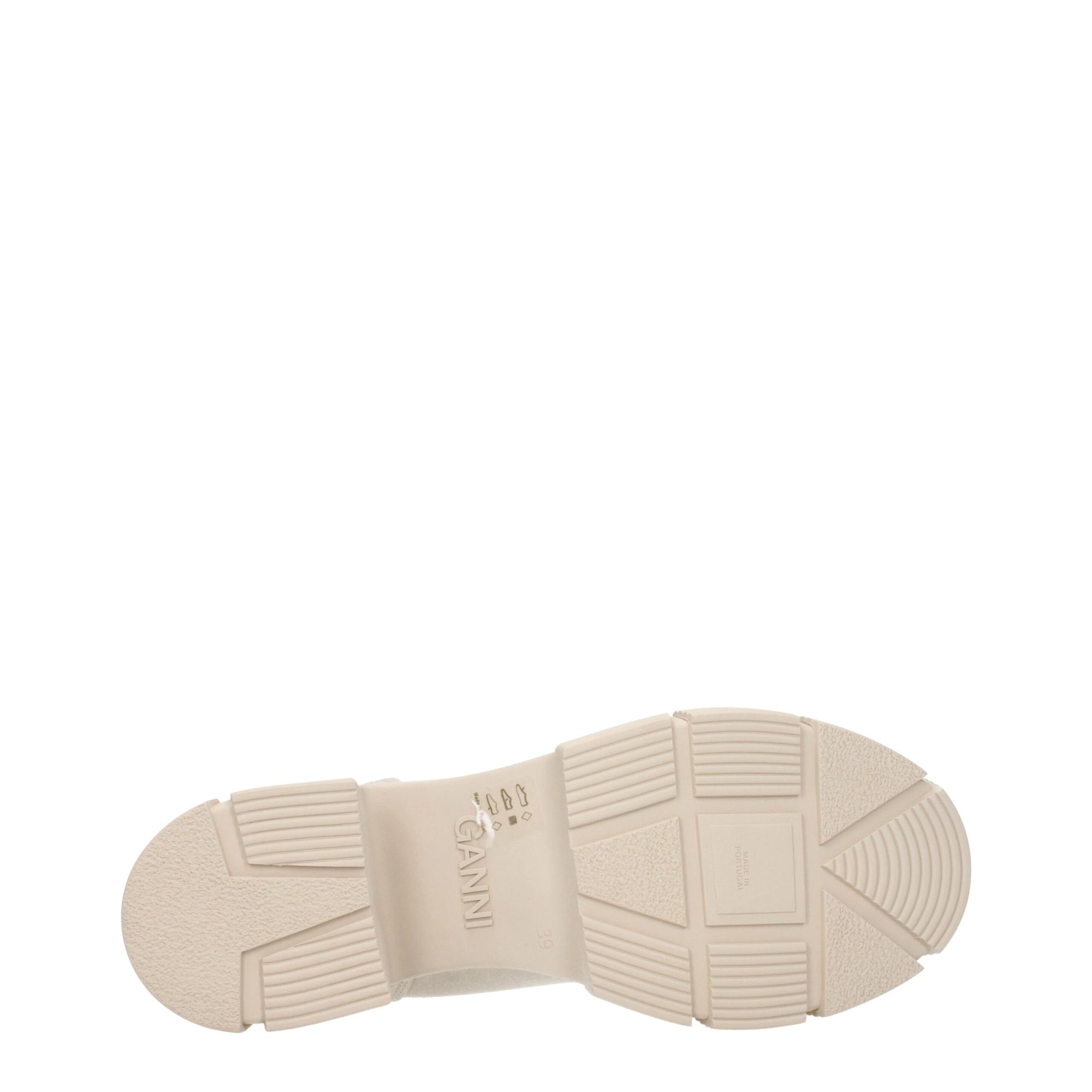 Ganni Gray Cotton Ankle Boots