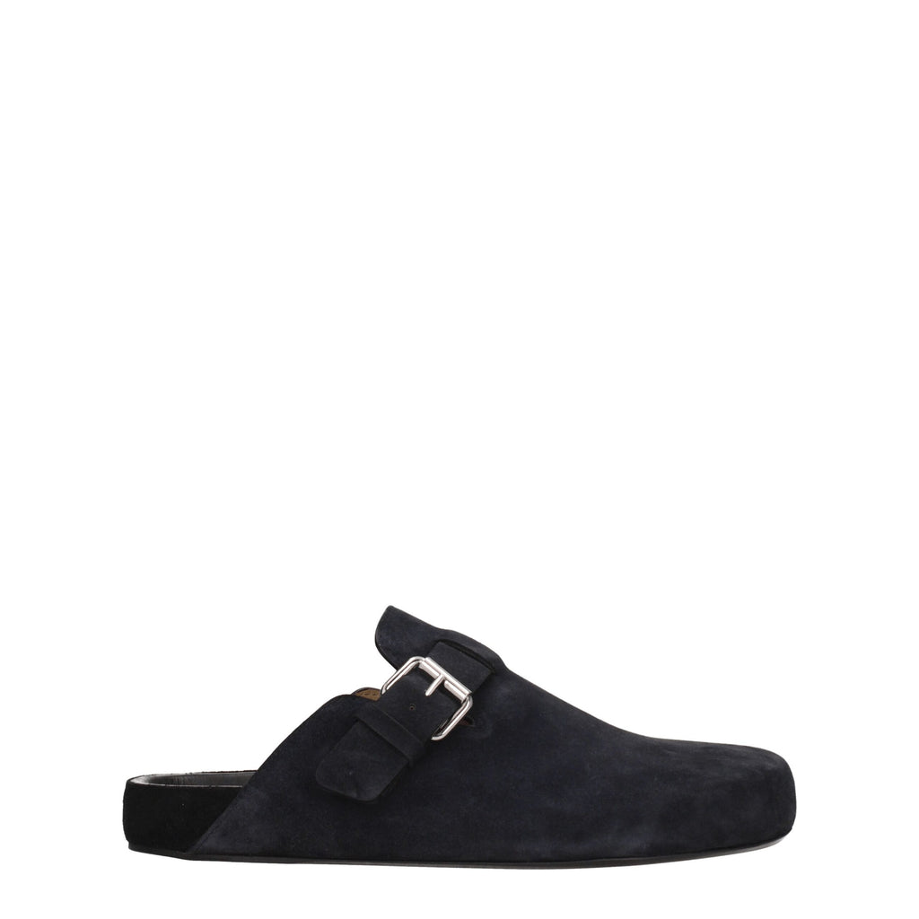 Isabel Marant Black Leather Slippers Sandals